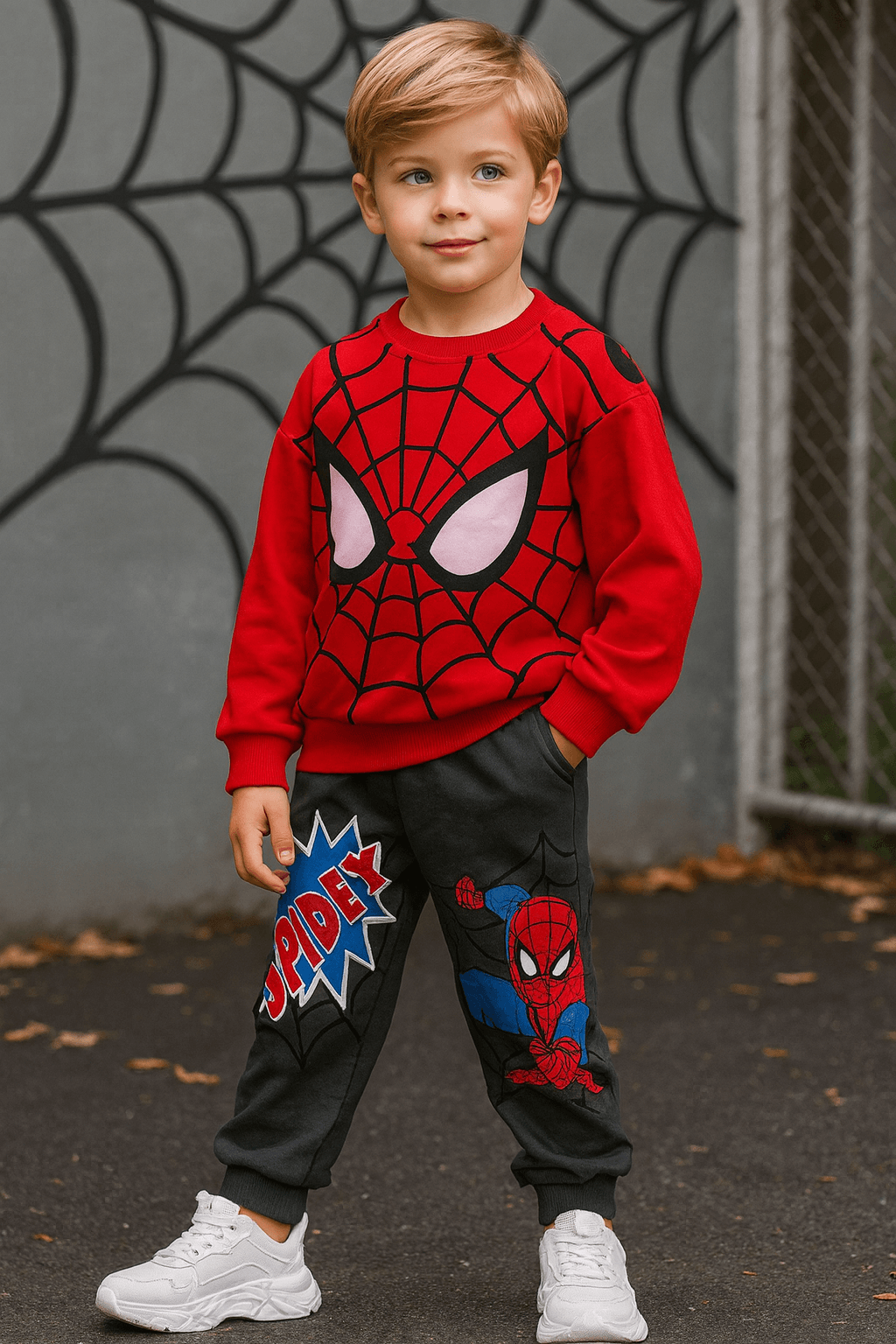 Erkek Çocuk Kırmızı Spiderman Takım