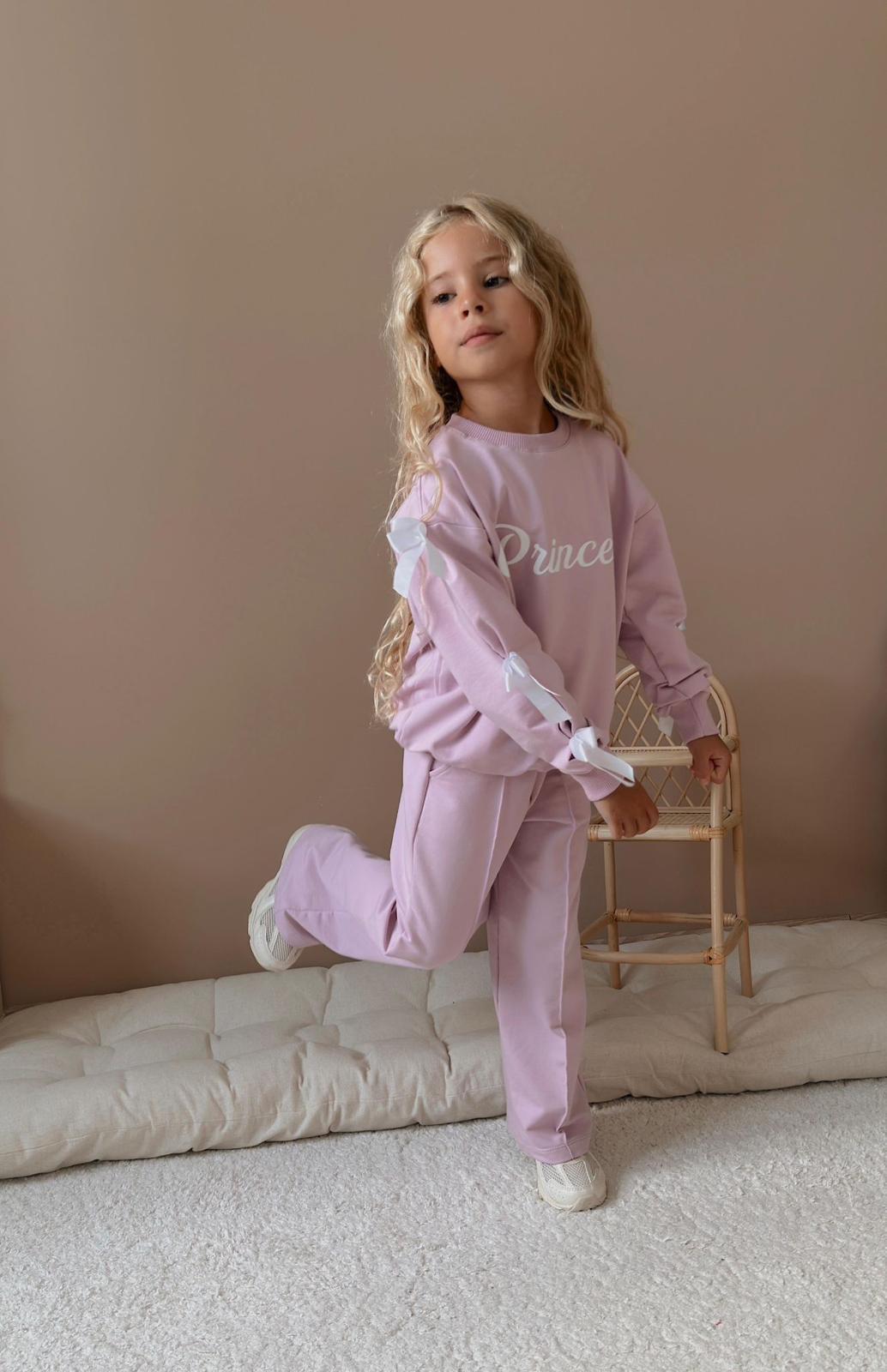 Kız Çocuk Pembe Princess Fiyonklu Takım