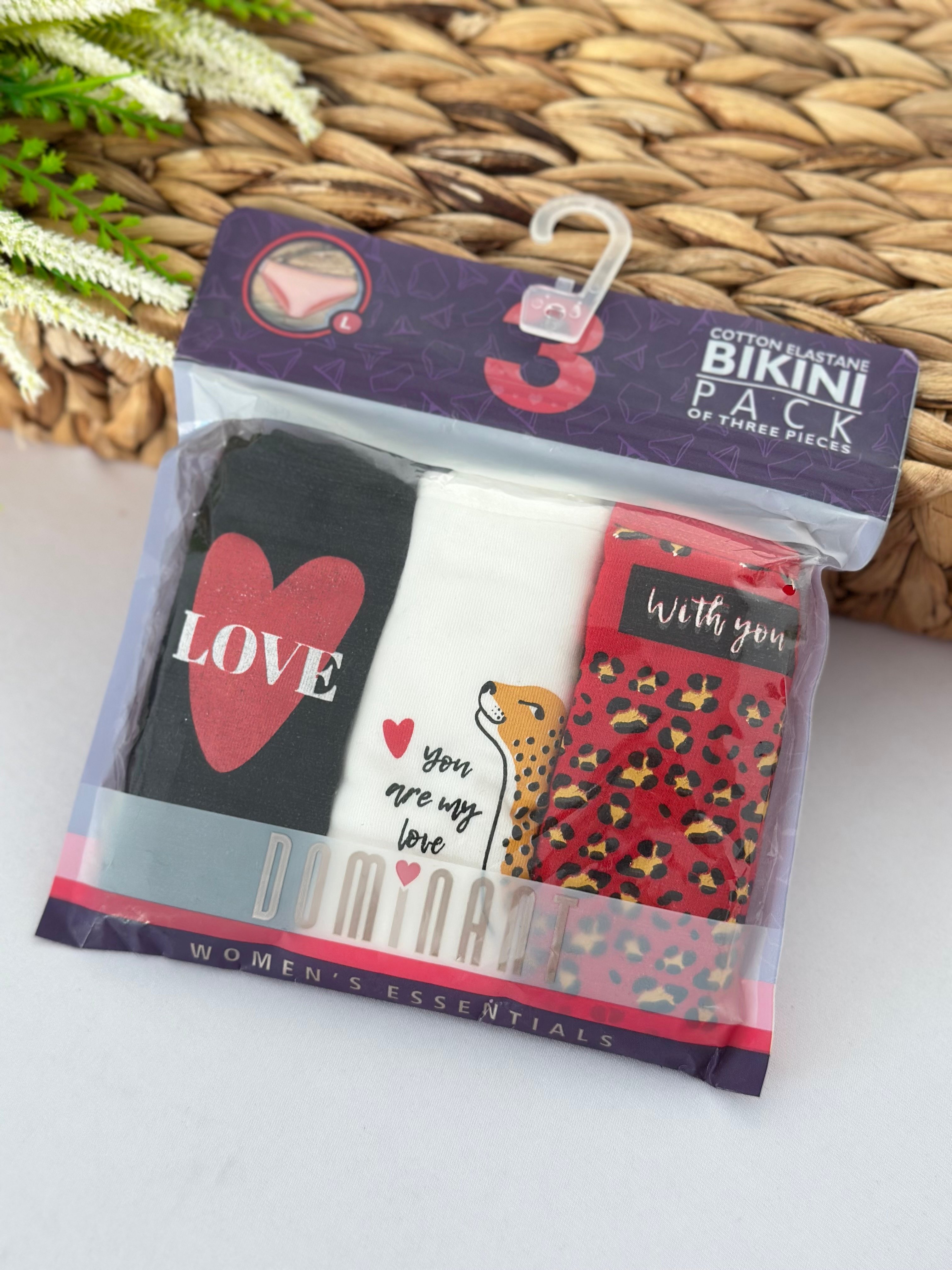 Leopar Desenli 3’lü Kadın Külot Seti