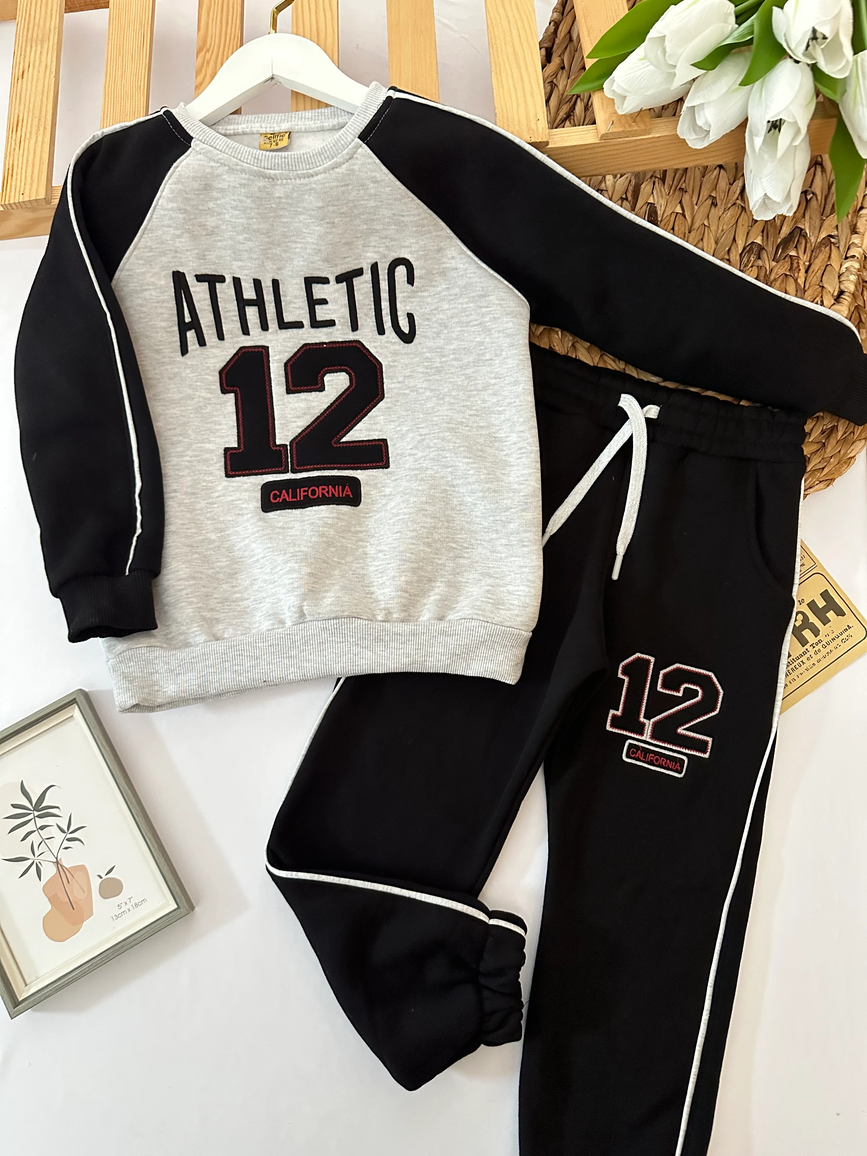 Erkek Çocuk Siyah Athletic Alt-Üst Takım