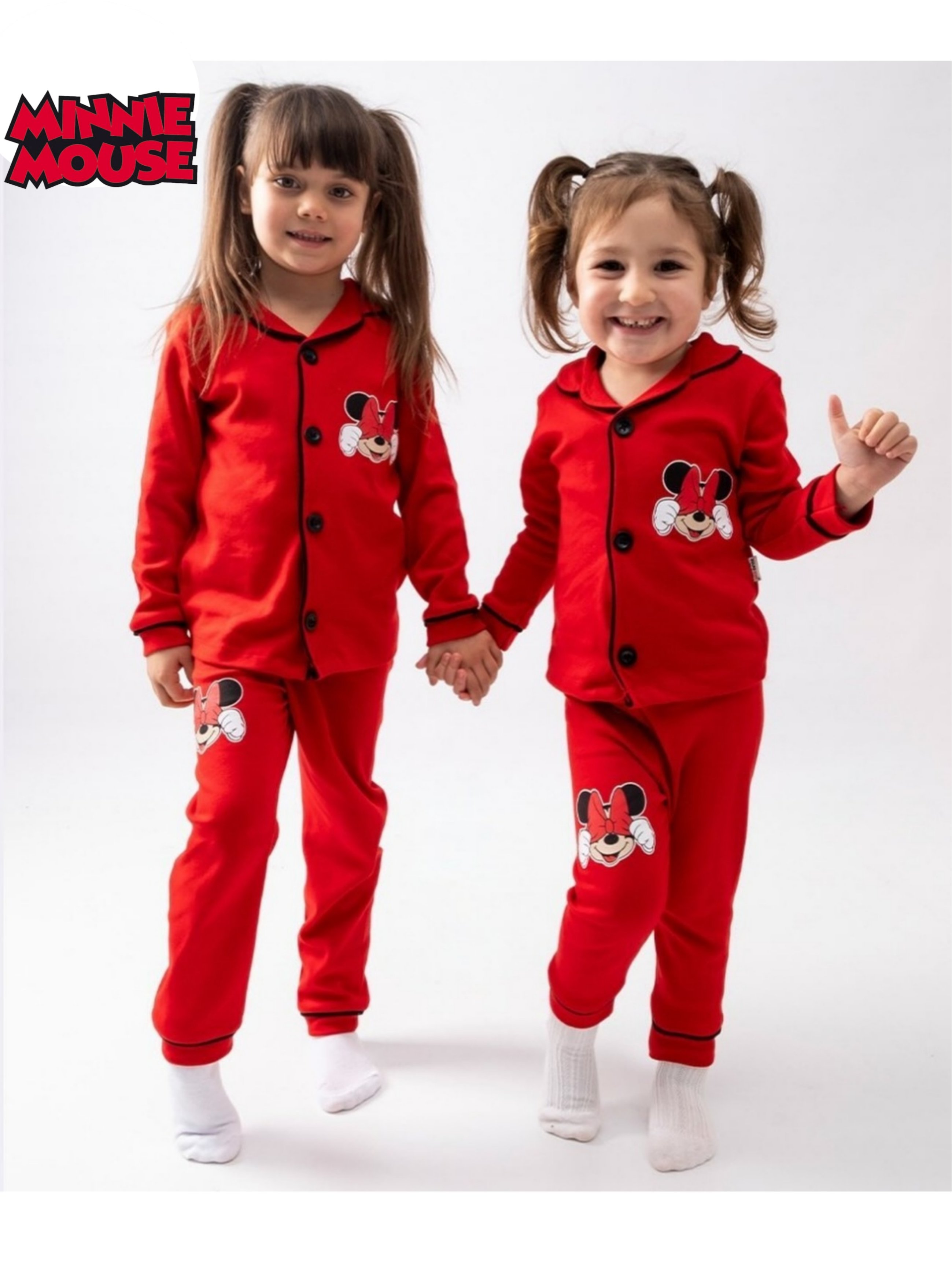 Kırmızı Mickey Mouse Pijama Takımı