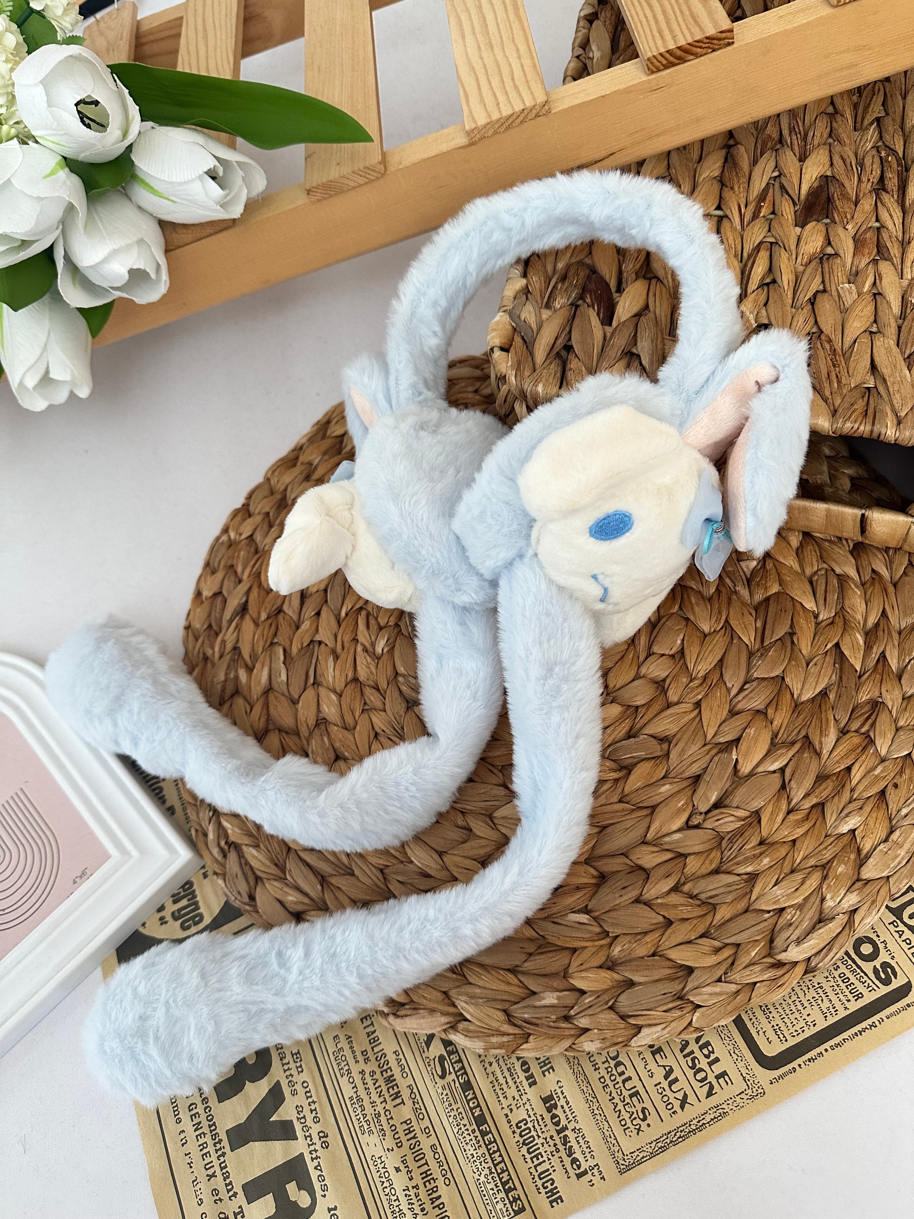 Kız Çocuk Mavi Hareketli Peluş Kulaklık