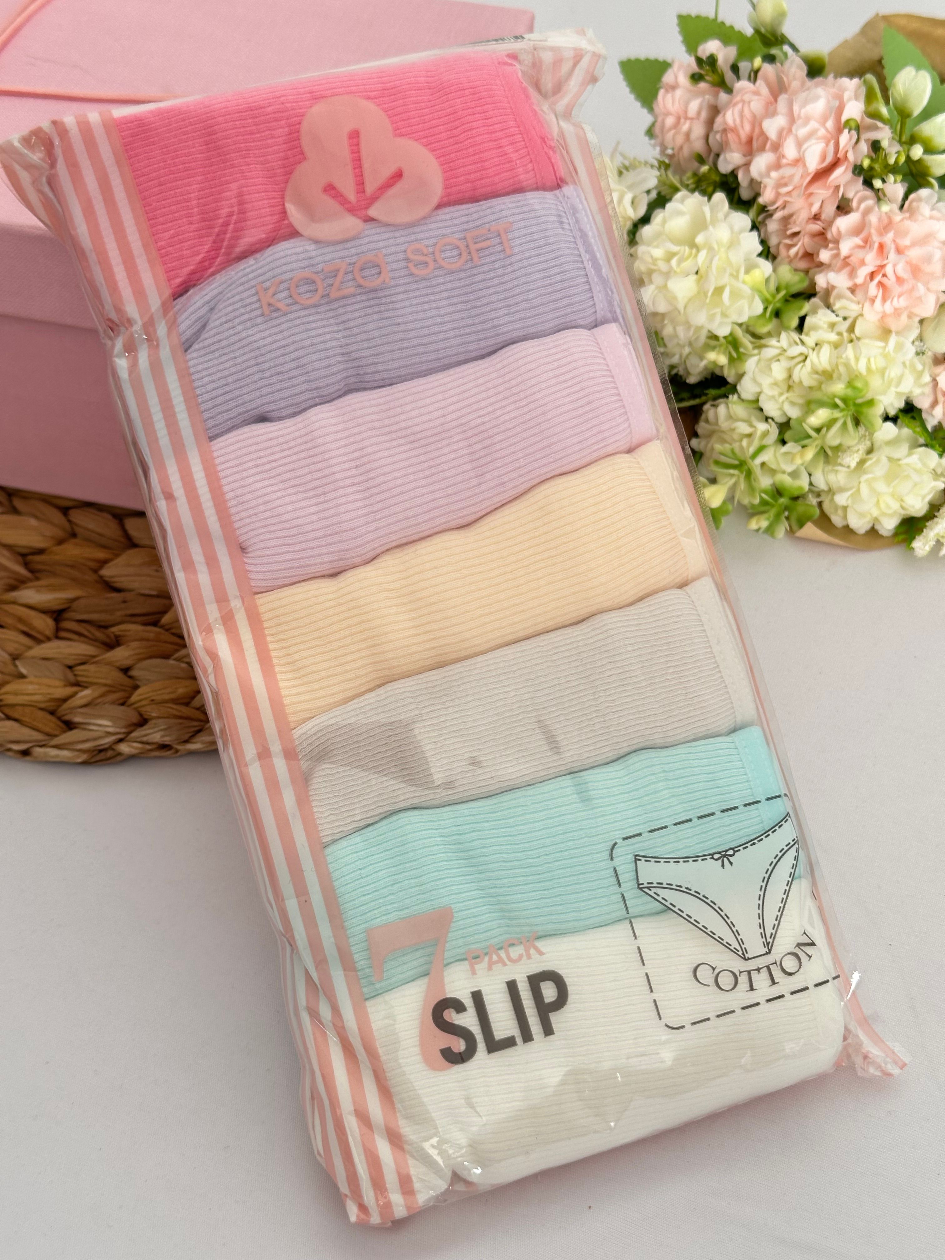 Pembe Turkuaz 7’li Kadın Slip Külot Seti