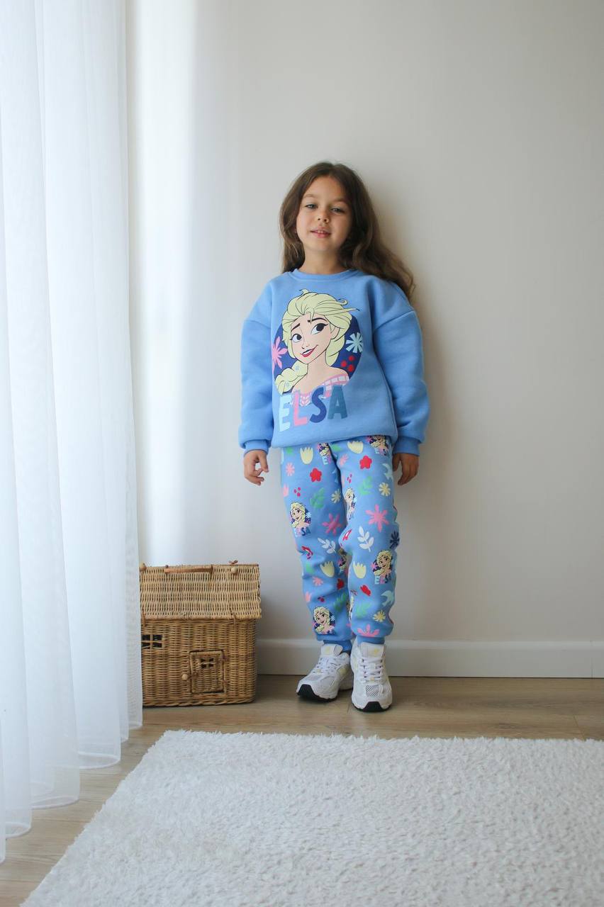 Kız Çocuk Mavi Frozen Alt-Üst Takım