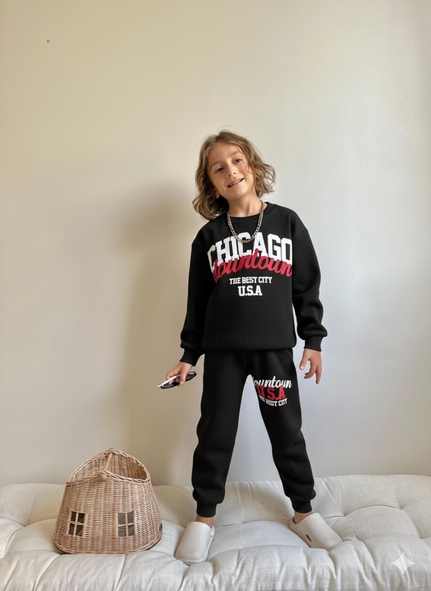 Erkek Çocuk Siyah Chicago Takım
