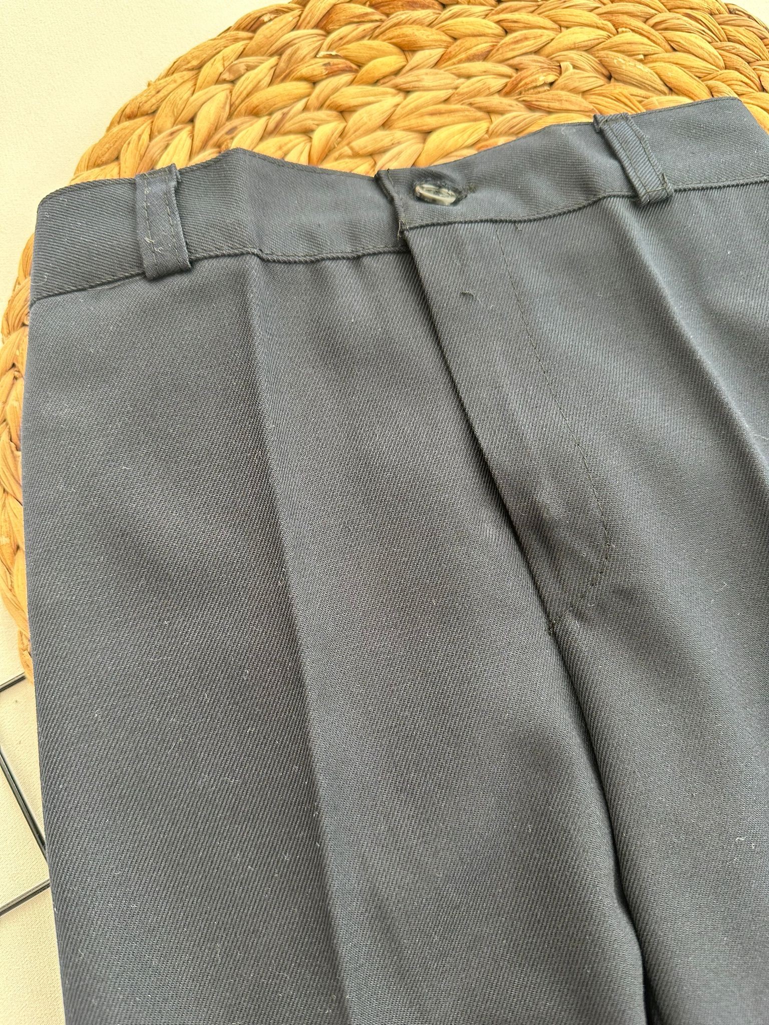 Kemerli Gri Okul Pantolonu