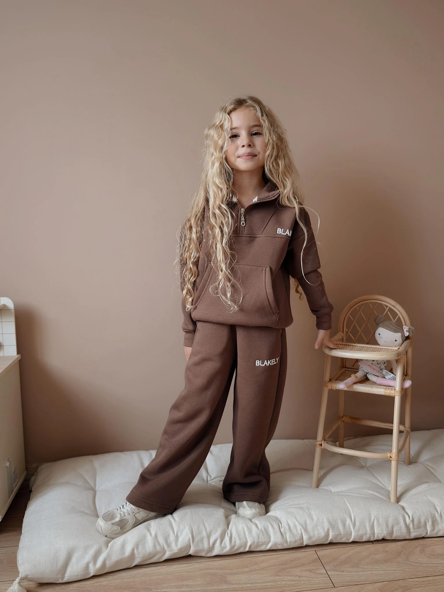 Kız Çocuk Kahverengi Blakely Alt-Üst Takım