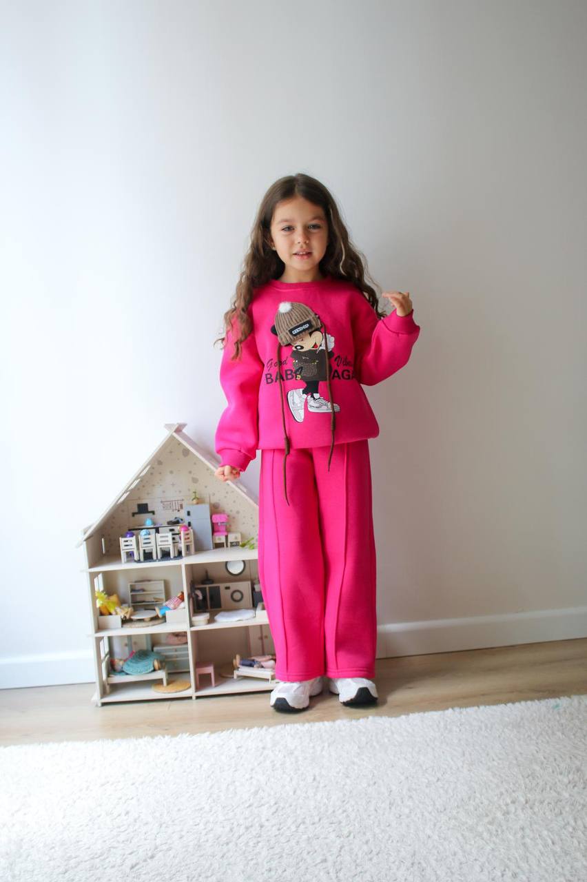 Kız Çocuk Fuşya Bereli Minnie Mouse Alt-Üst Takım