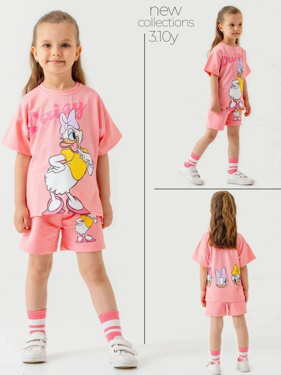 Kız Çocuk Pembe Daisy Duck Takım