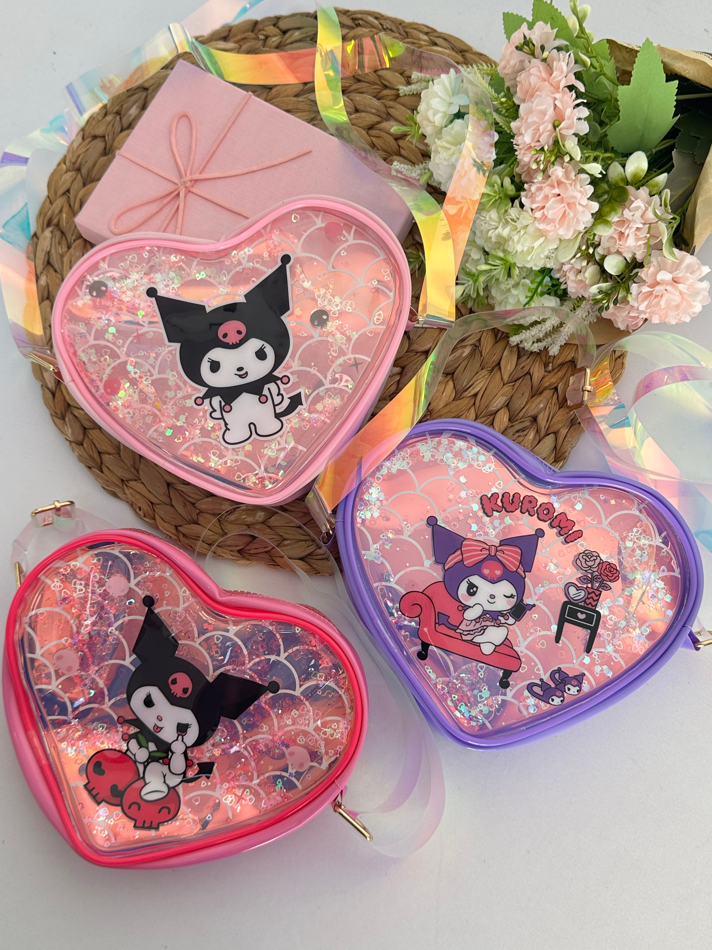 Kuromi Kalp Model Sulu Çanta