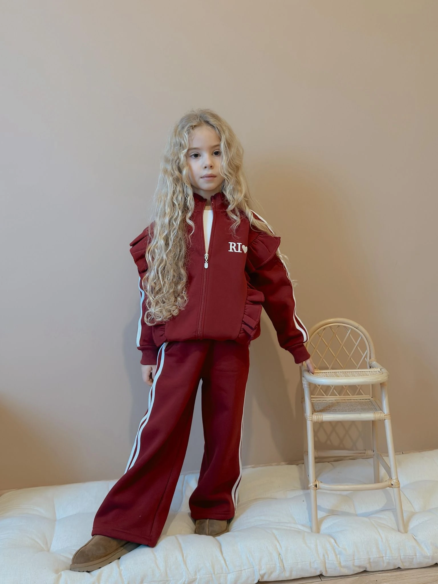 Kız Çocuk Bordo Fermuarlı  Rio Takım