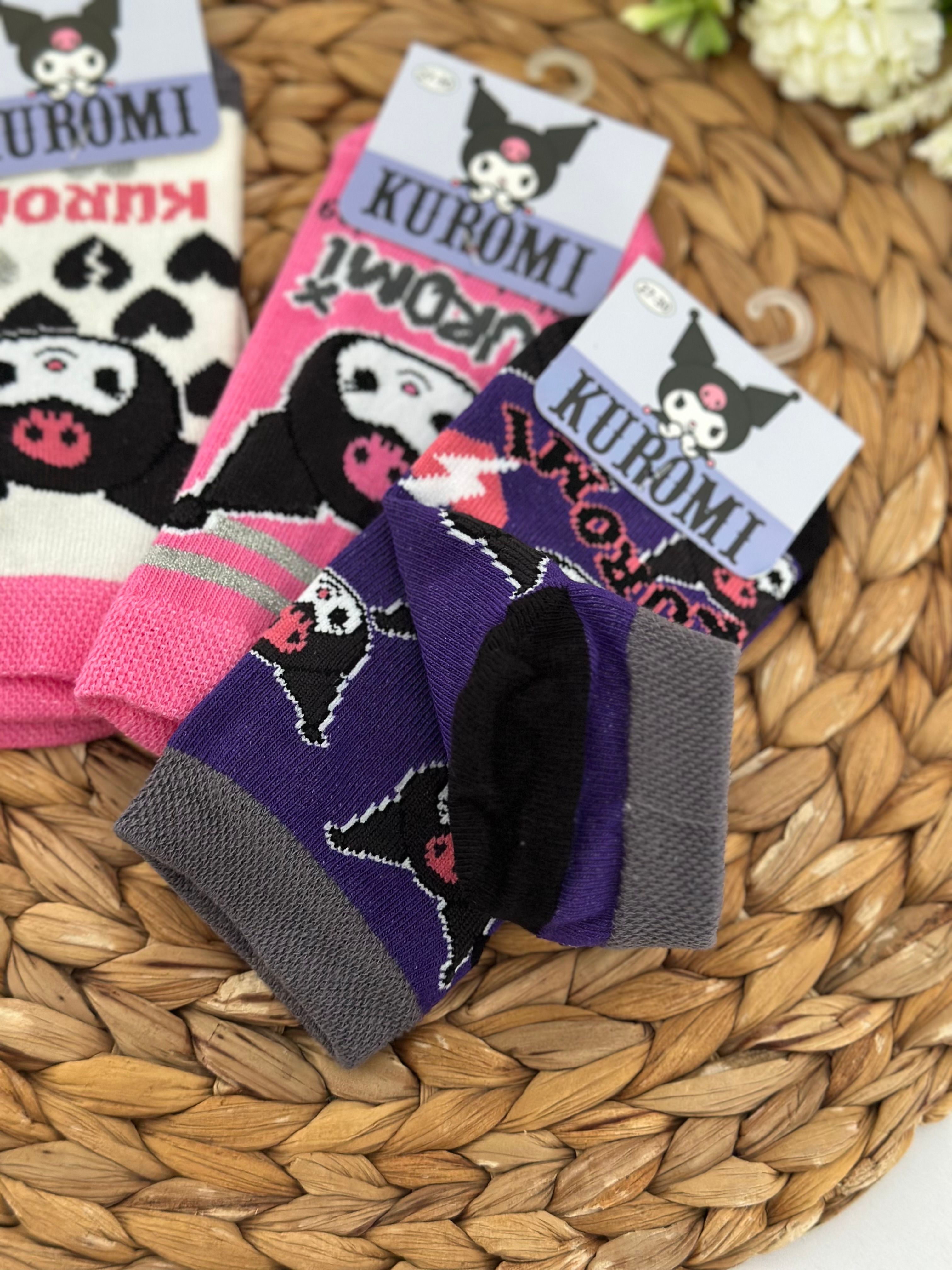 Kuromi 3’lü Çorap
