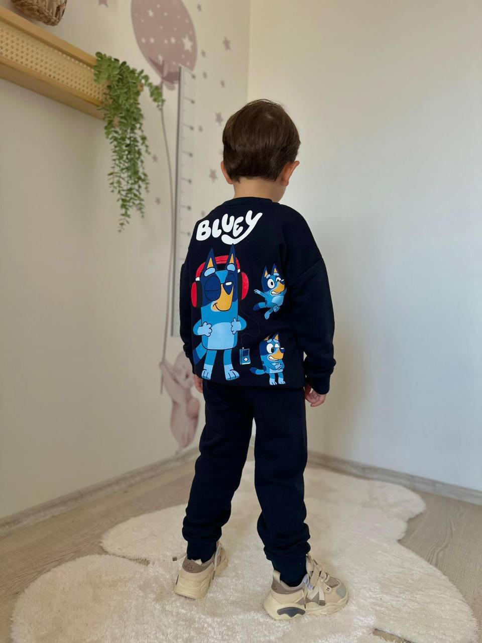 Erkek Çocuk Siyah Bluey Alt-Üst Takım