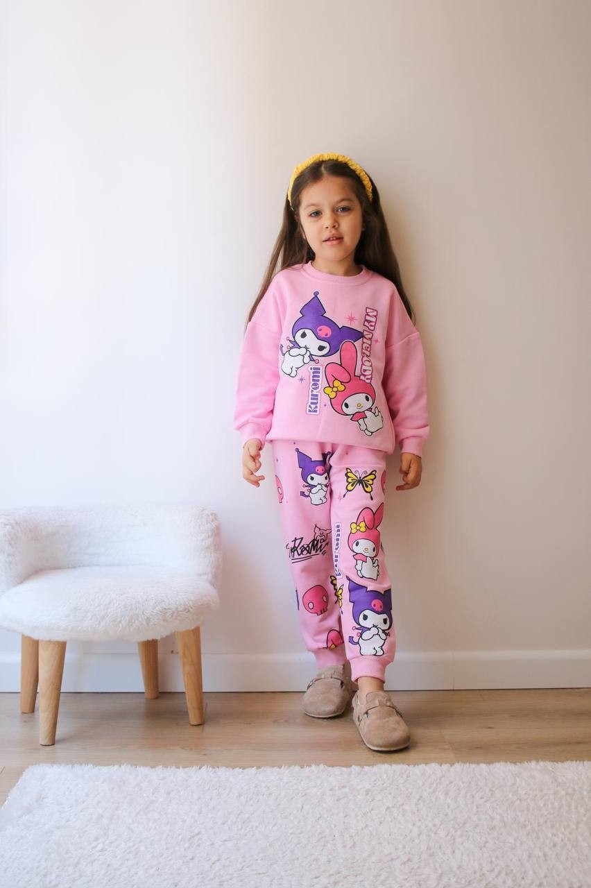 Kız Çocuk Pembe Kuromi My Melody Takım