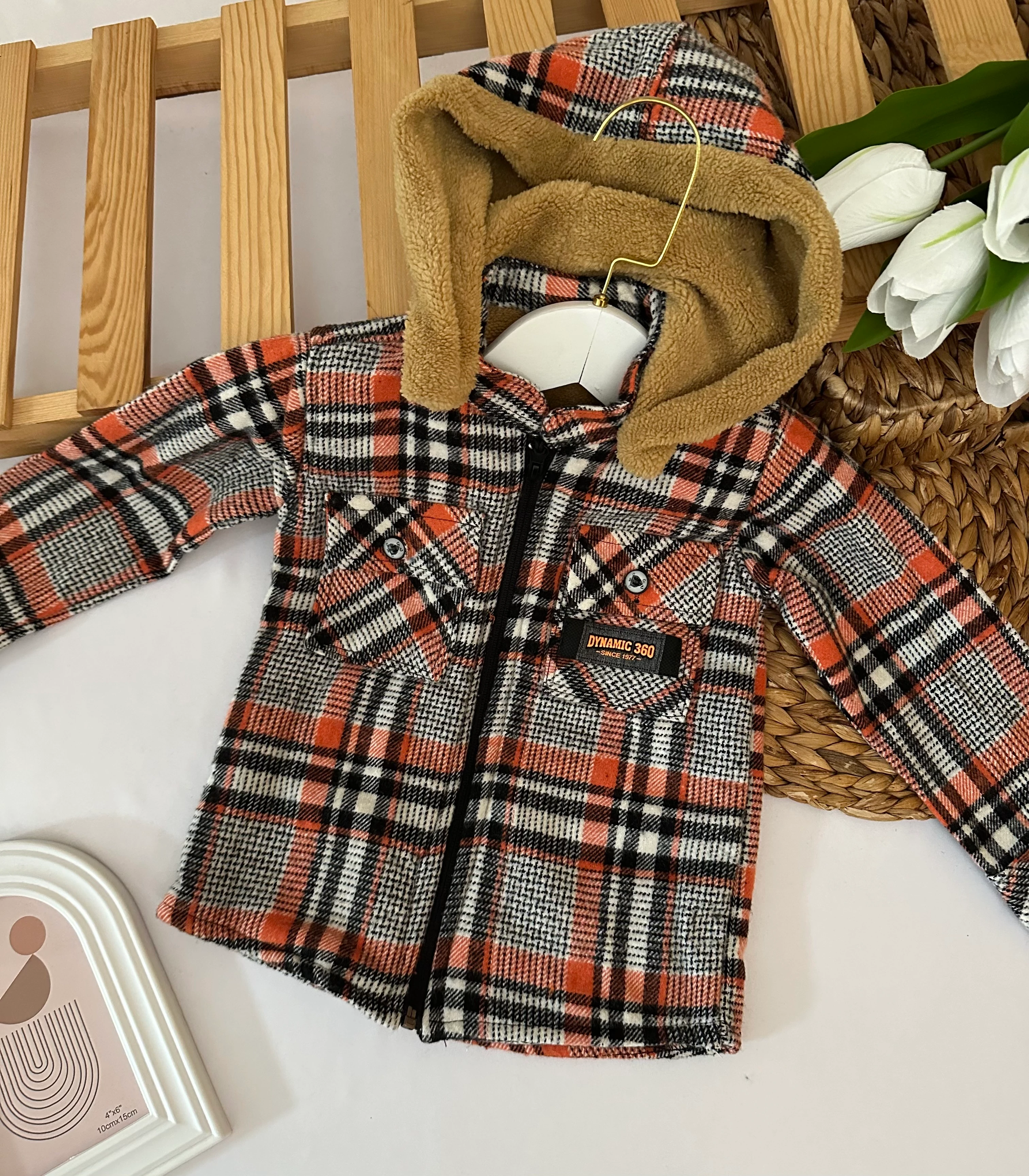 Erkek Çocuk Turuncu İçi Peluş Gömlek