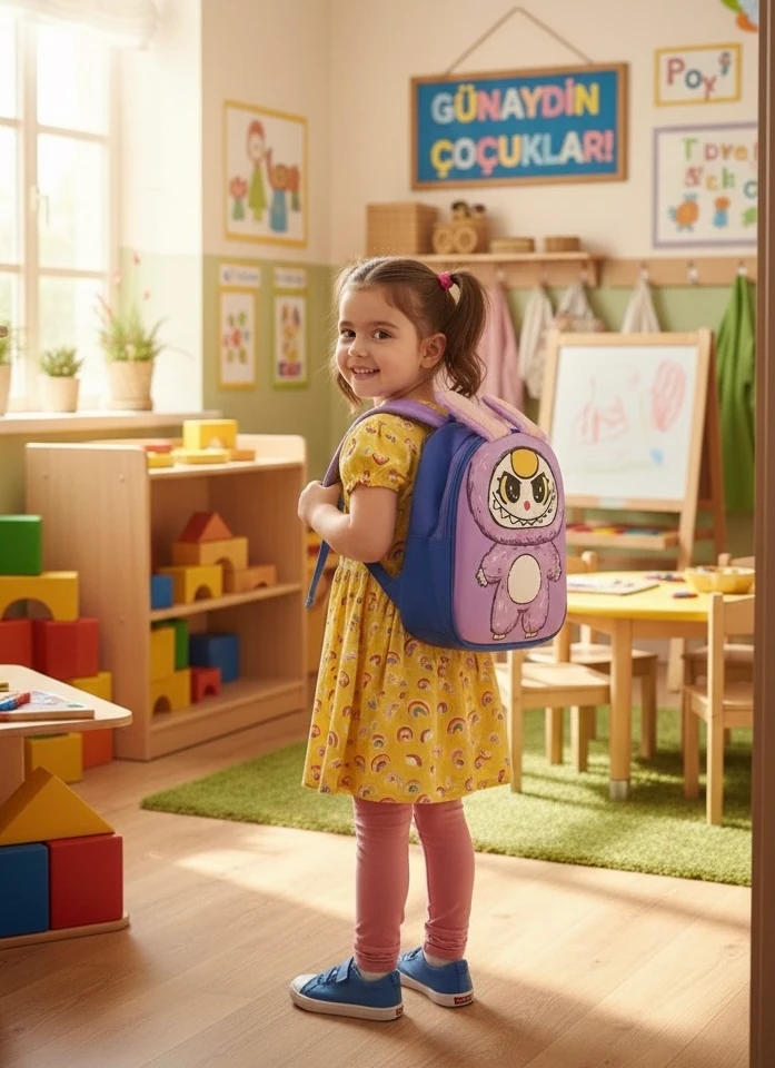 Labubu Kulaklı Kreş Anaokulu Sırt Çantası