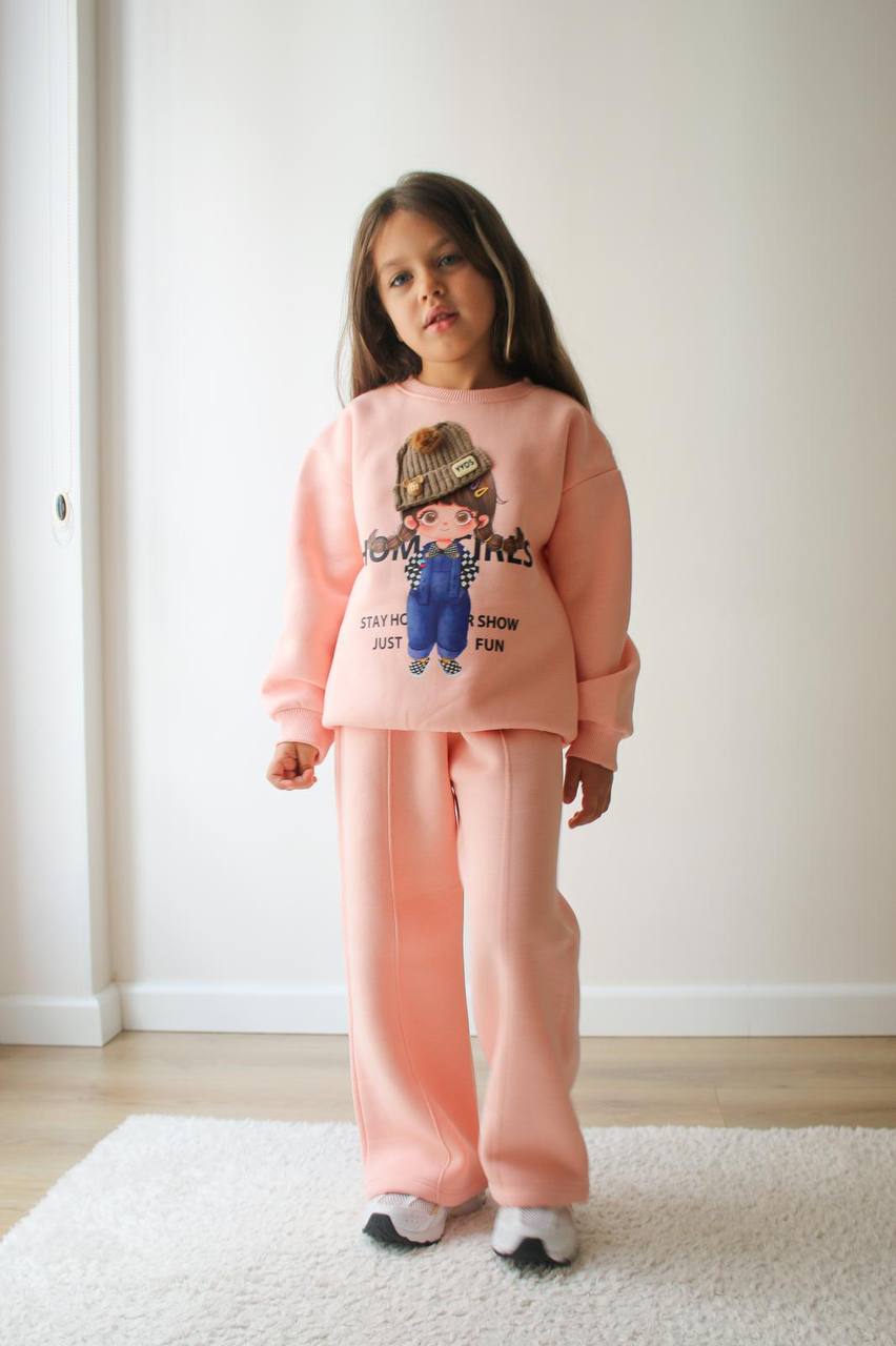 Kız Çocuk Somon Bereli Home Girls Alt-Üst Takım