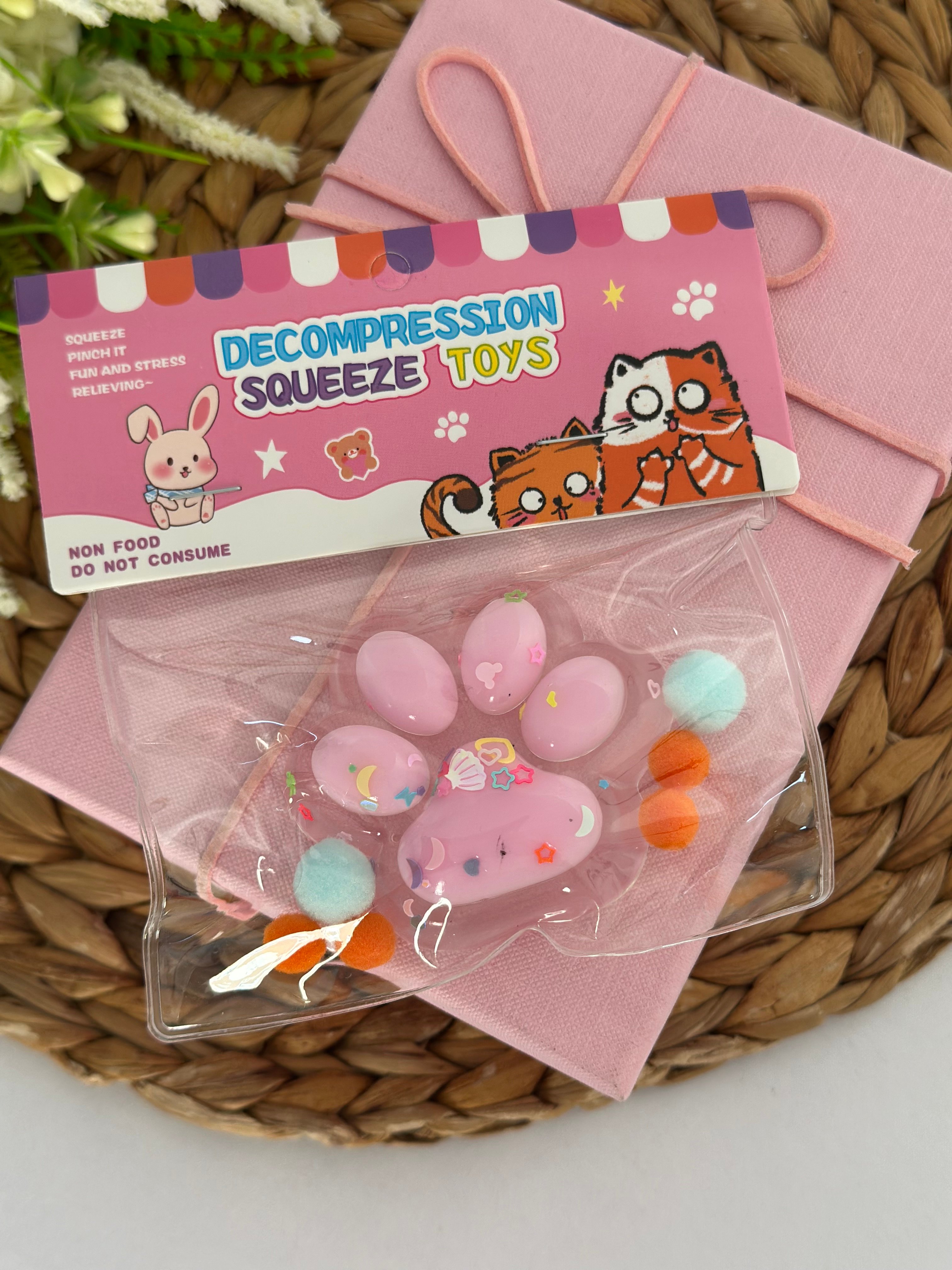 Pembe Kedi Patisi  Sukuşi Yumuşak Jel Oyuncak