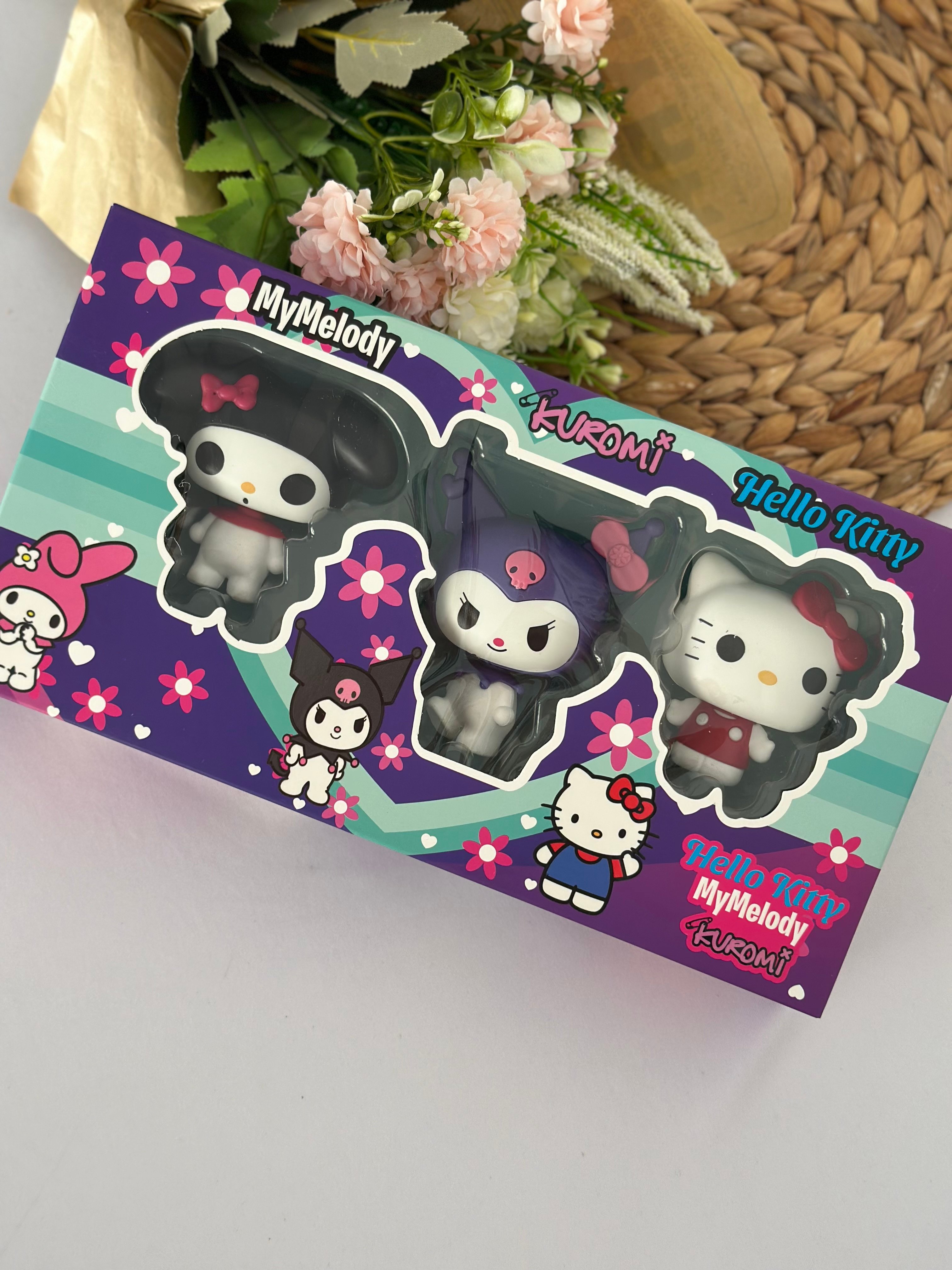 Kuromi My Melody Hello Kitty 3’lü Kutulu Oyuncak