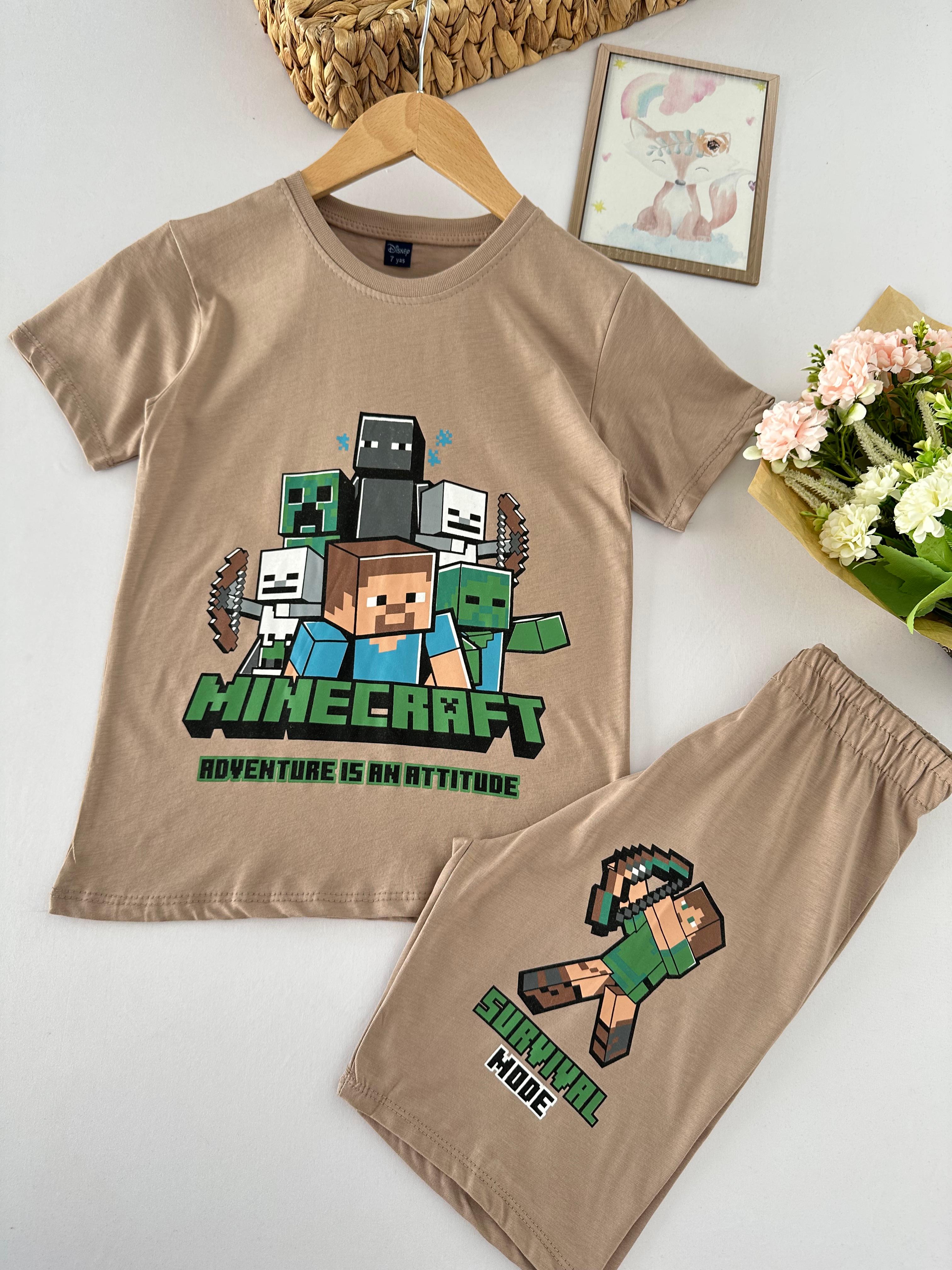 Erkek Çocuk Kahve Minecraft Takım