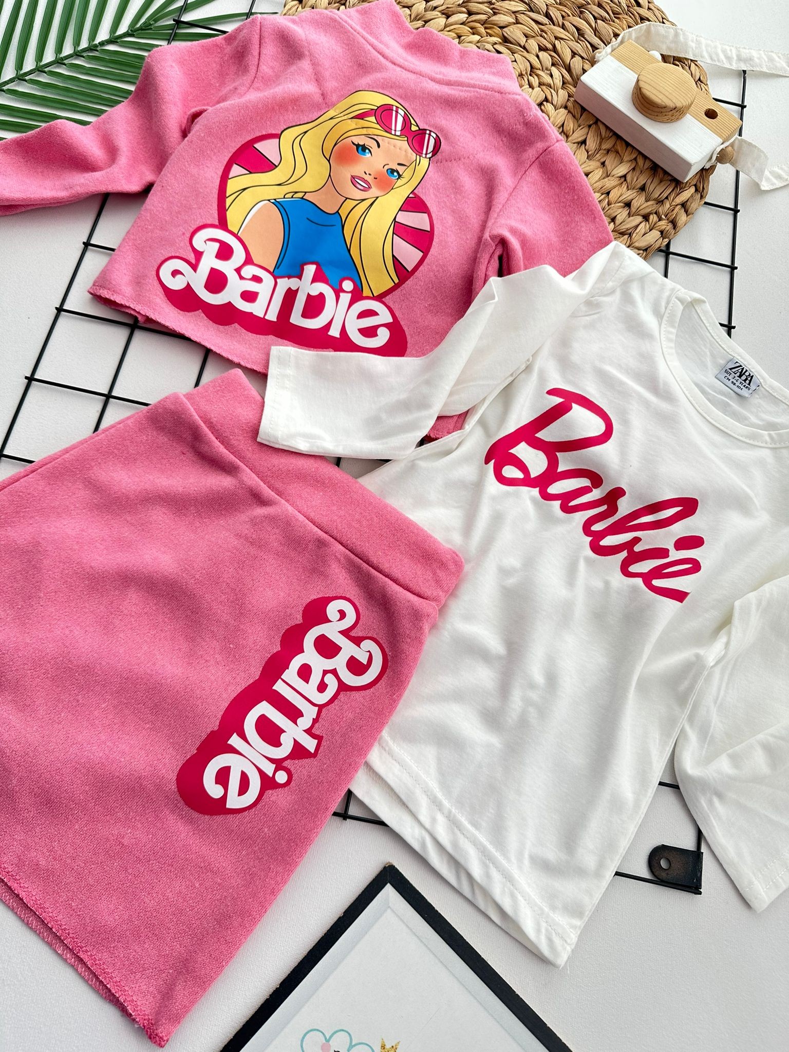 3'Lü  Pembe Barbie Takım