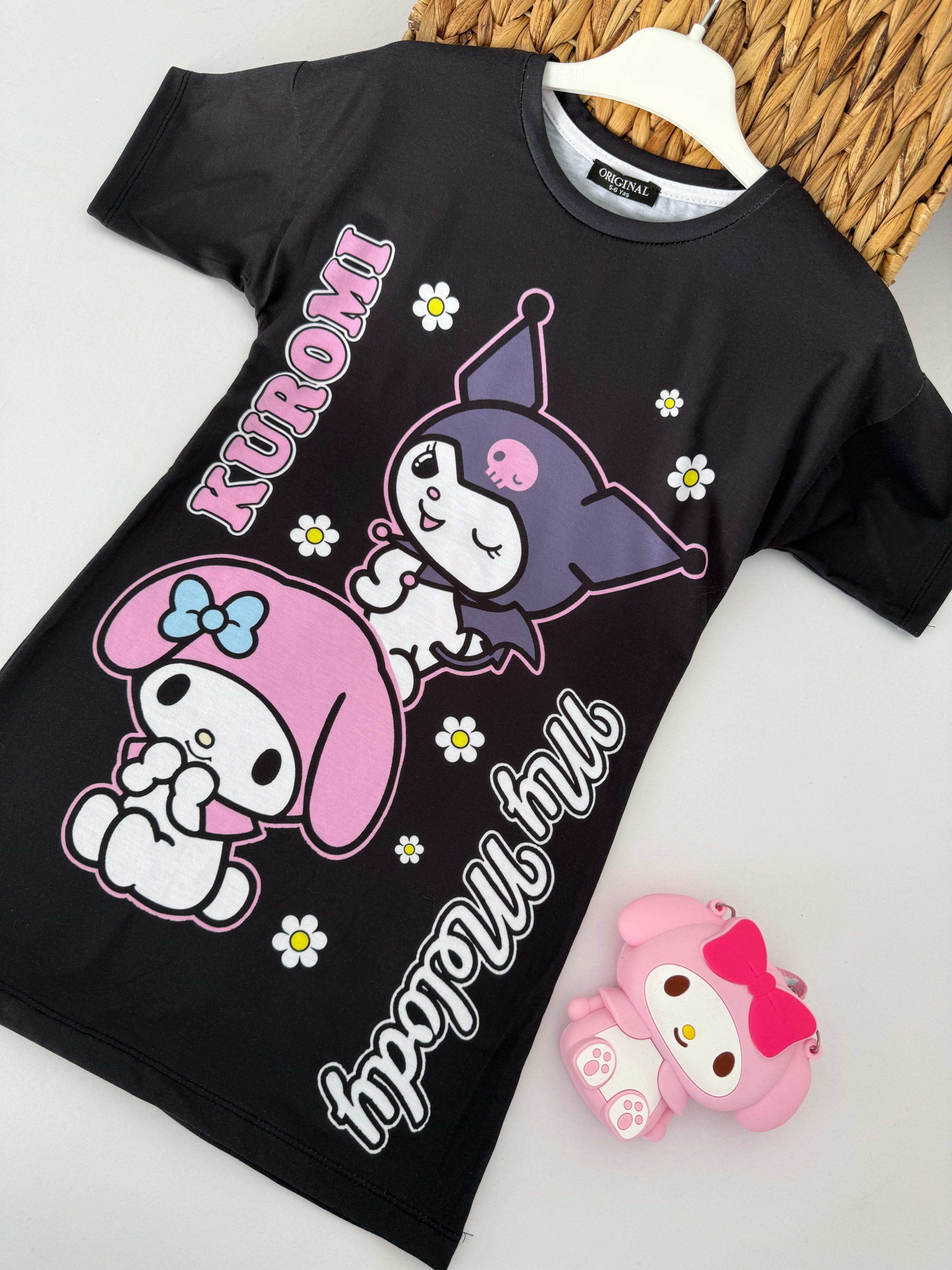 Kız Çocuk Kuromi My Melody Tunik Elbise