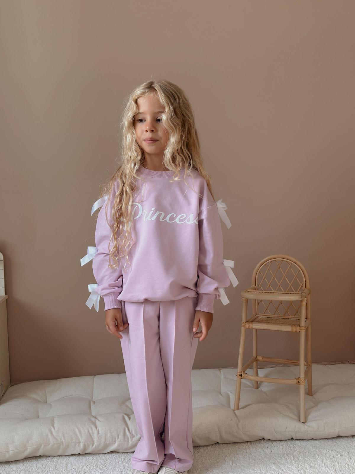 Kız Çocuk Pembe Princess Fiyonklu Takım