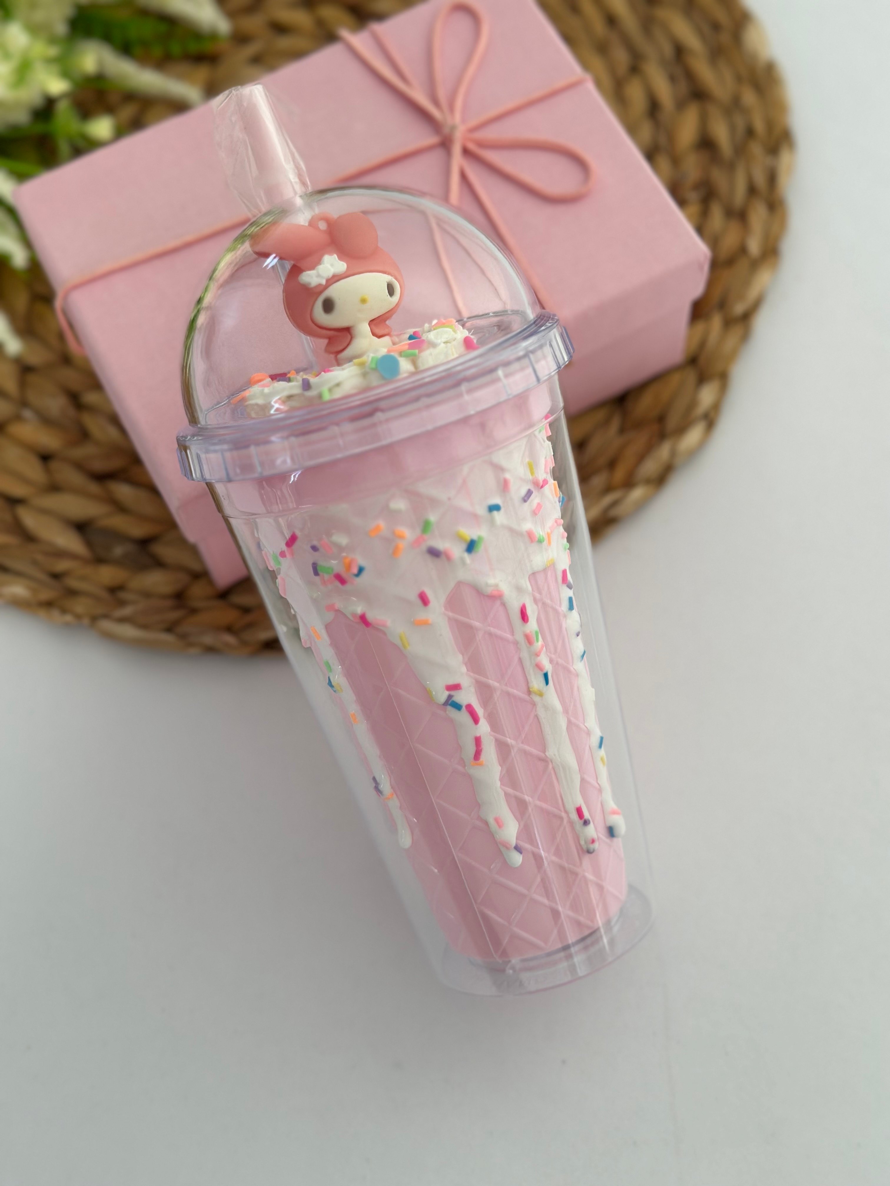 Pembe My Melody Dondurma Model  Pipetli Suluk
