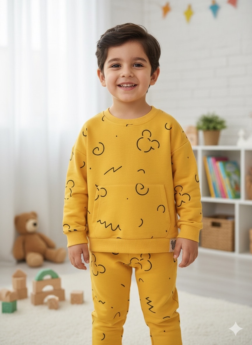 Erkek Çocuk Sarı Mickey Takım