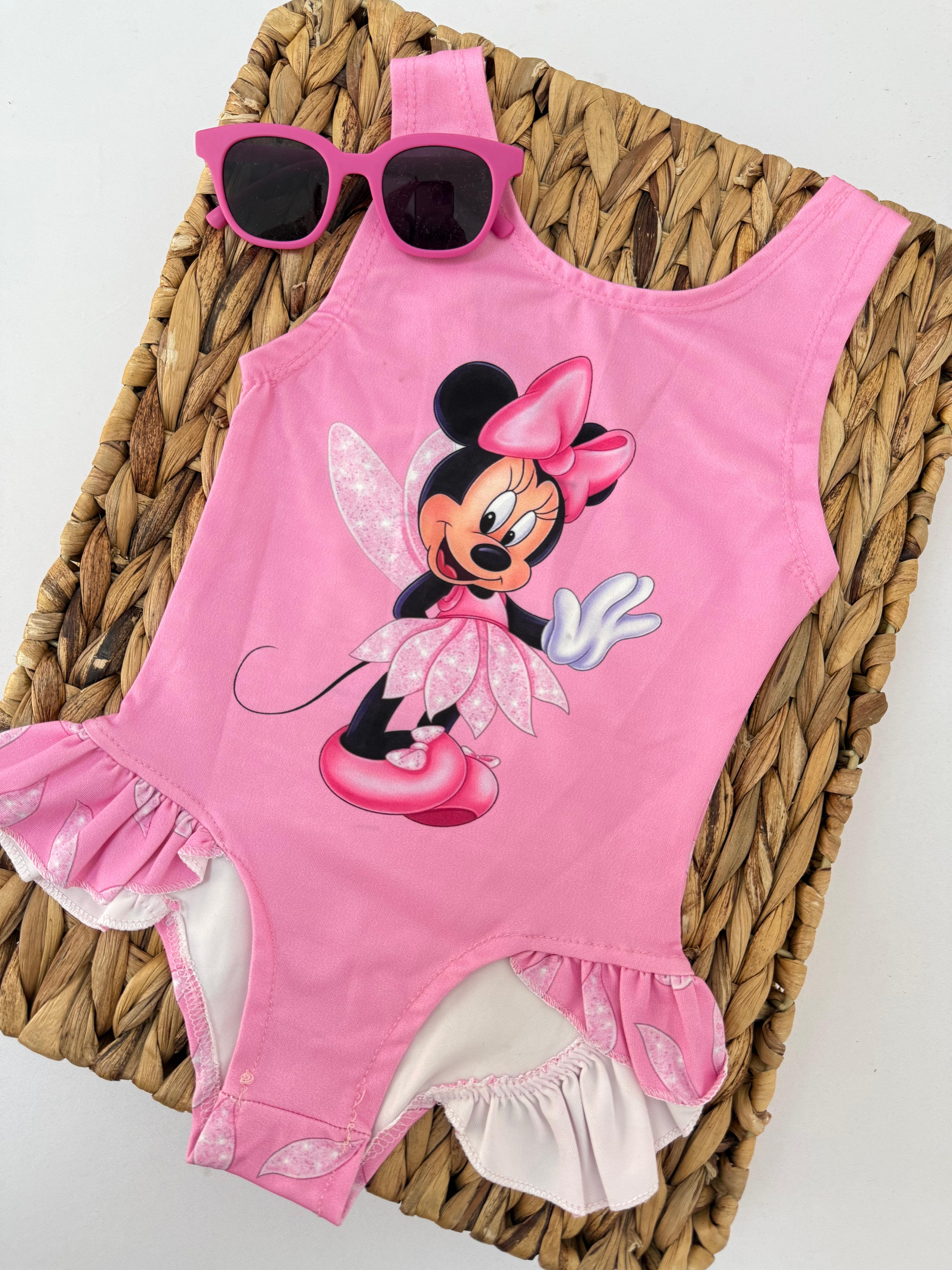 Kız Çocuk Pembe Minnie Mouse Mayo