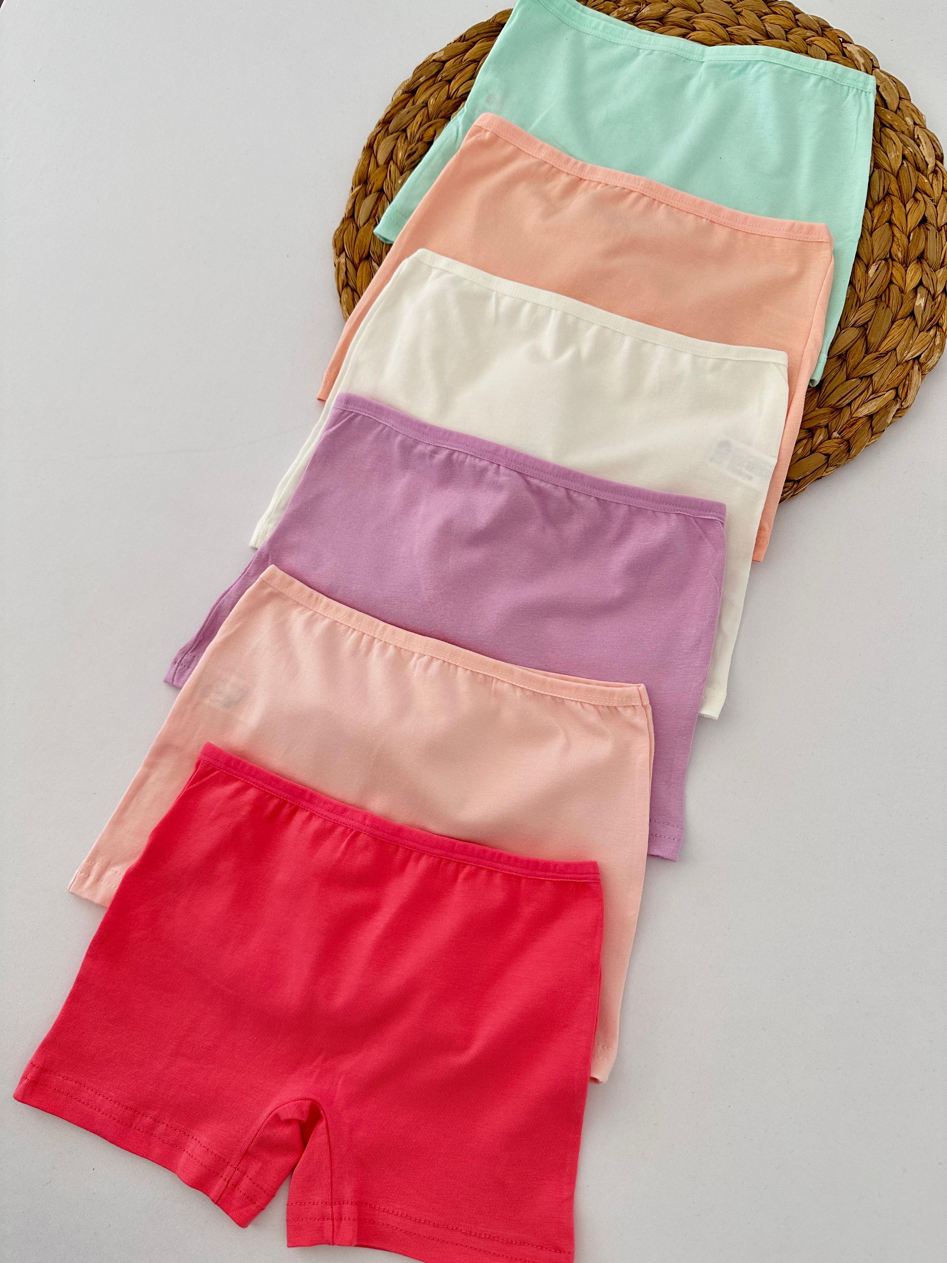 Kız Çocuk Karışık Renkli 6’lı Boxer Set