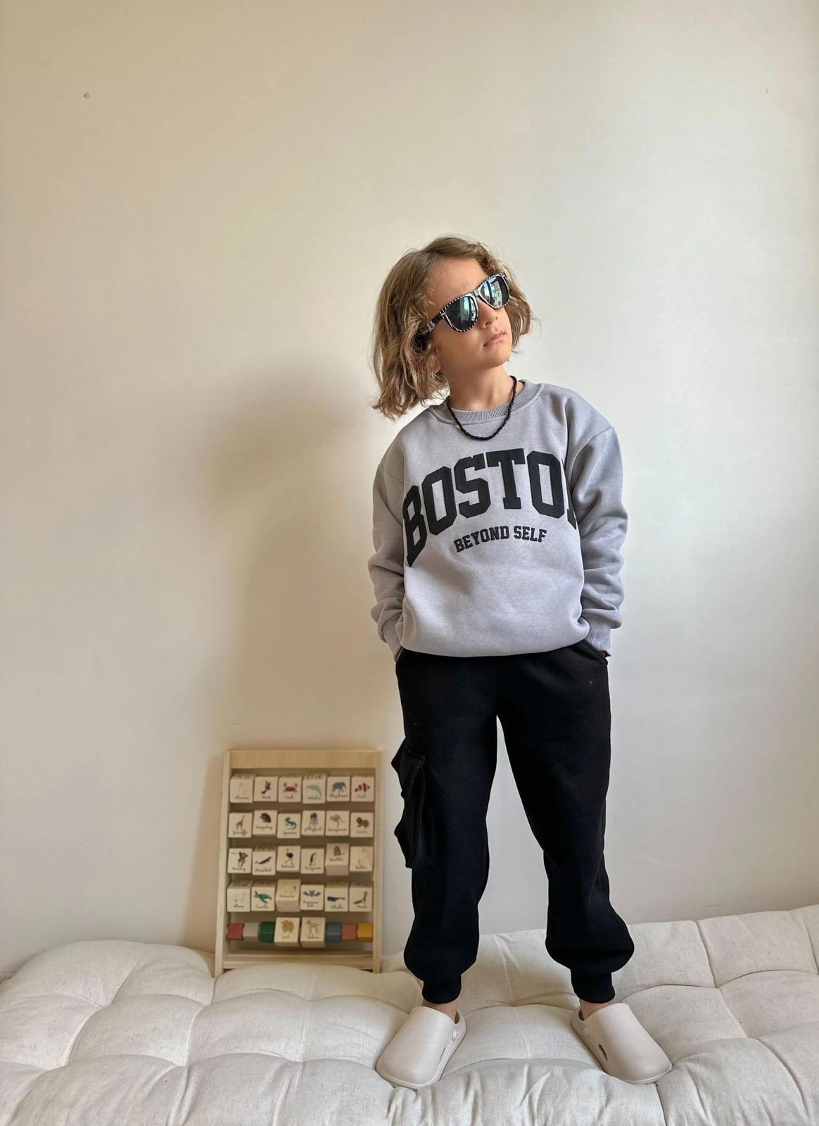 Erkek Çocuk Gri Boston Takım