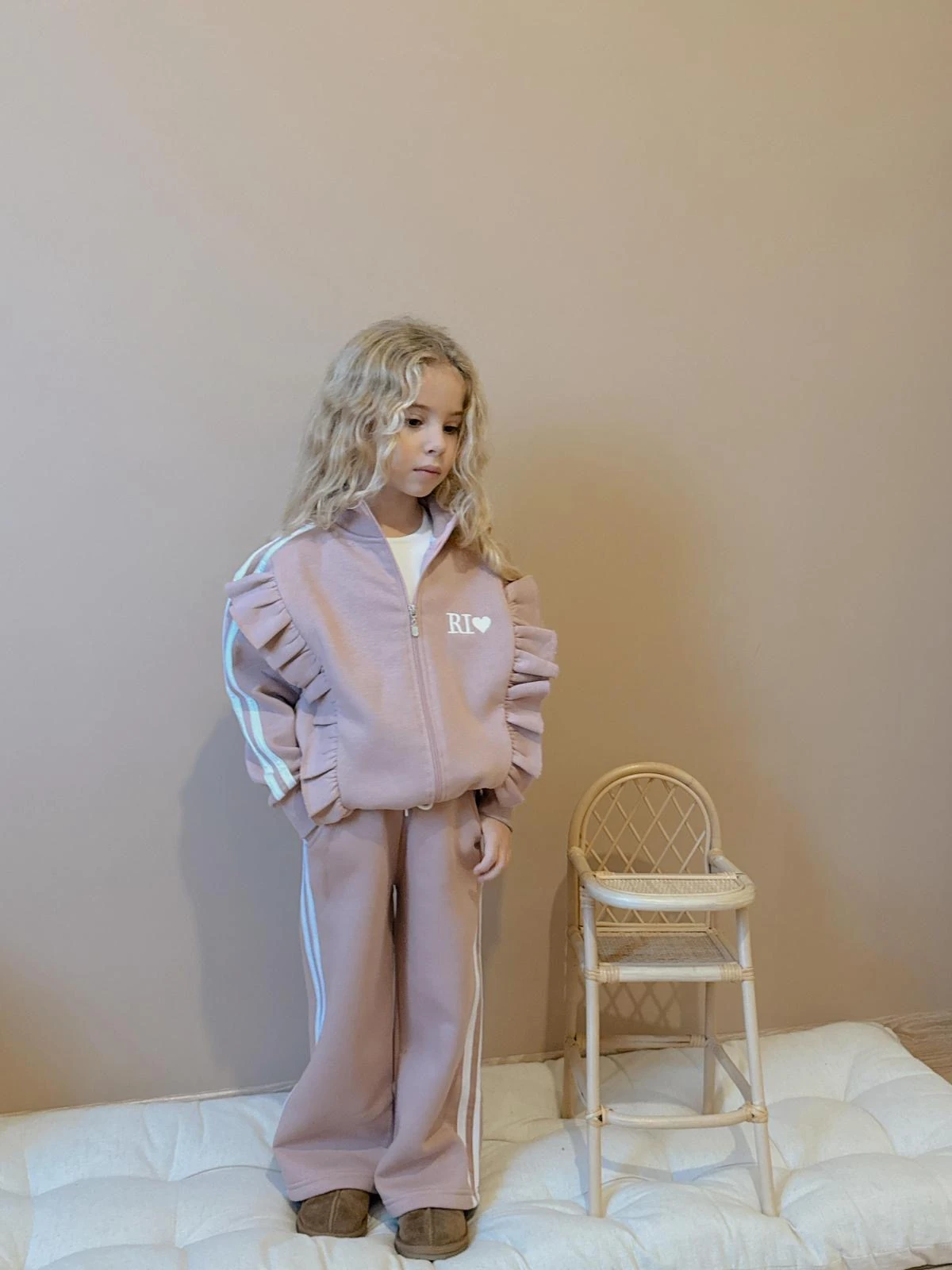 Kız Çocuk Pudra Fermuarlı  Rio Takım