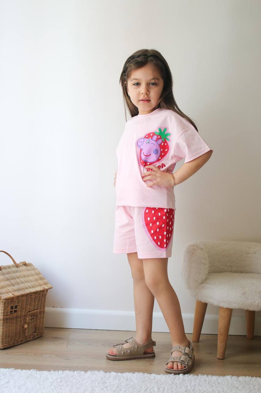 Kız Çocuk Pembe Peppa Pig Takım