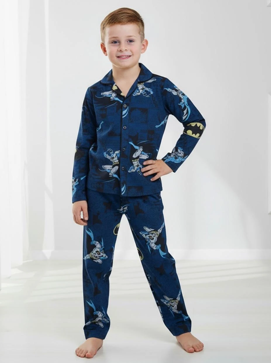 Erkek Çocuk Batman Desenli Pijama Takımı