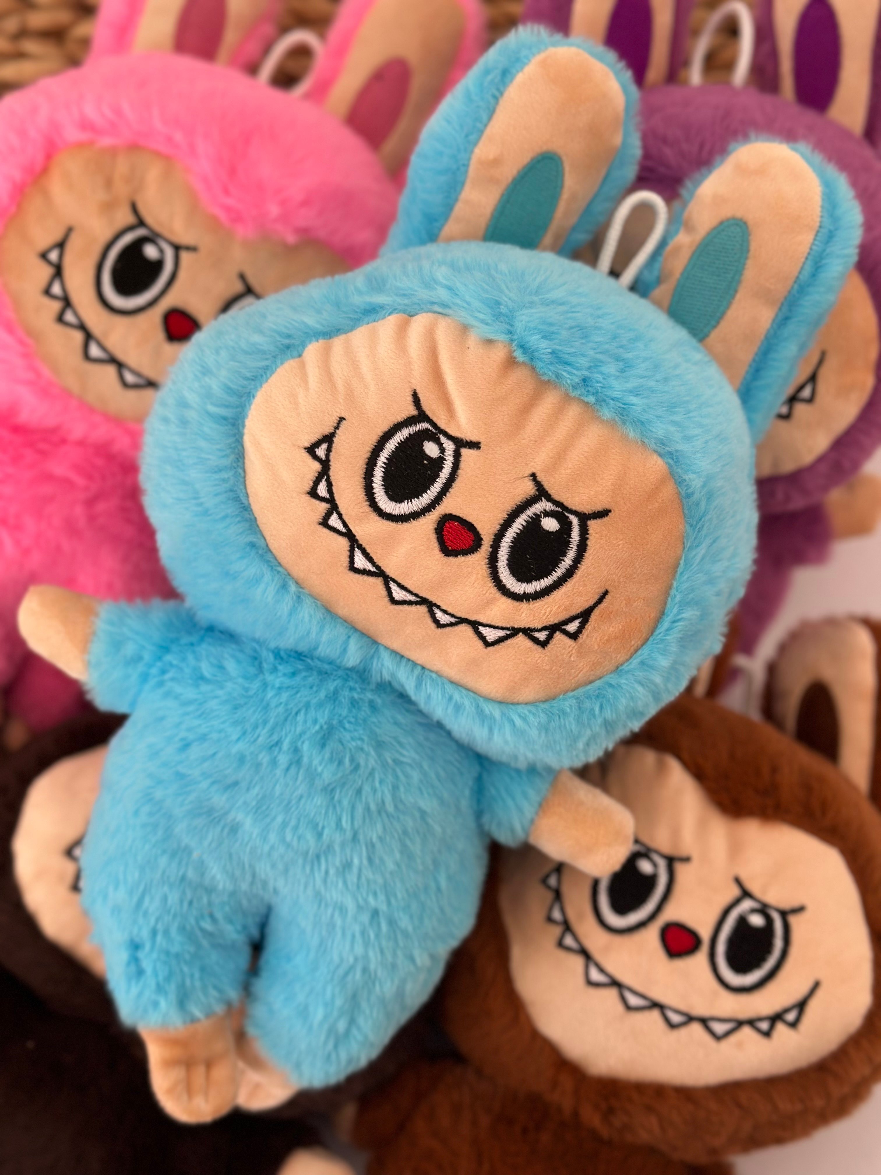 Mavi Labubu Büyük Boy Peluş Oyuncak