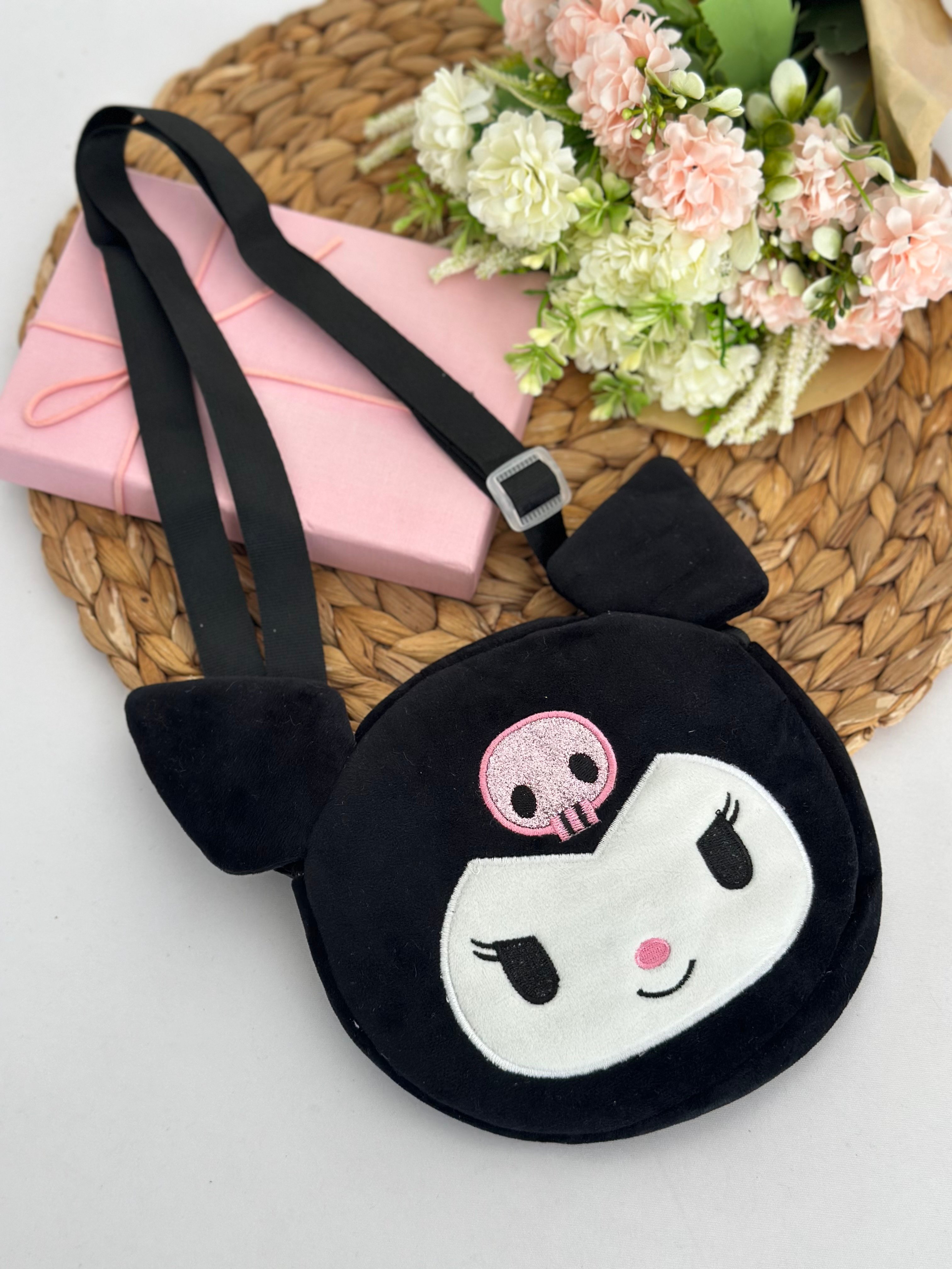 Kuromi Siyah Peluş Çanta