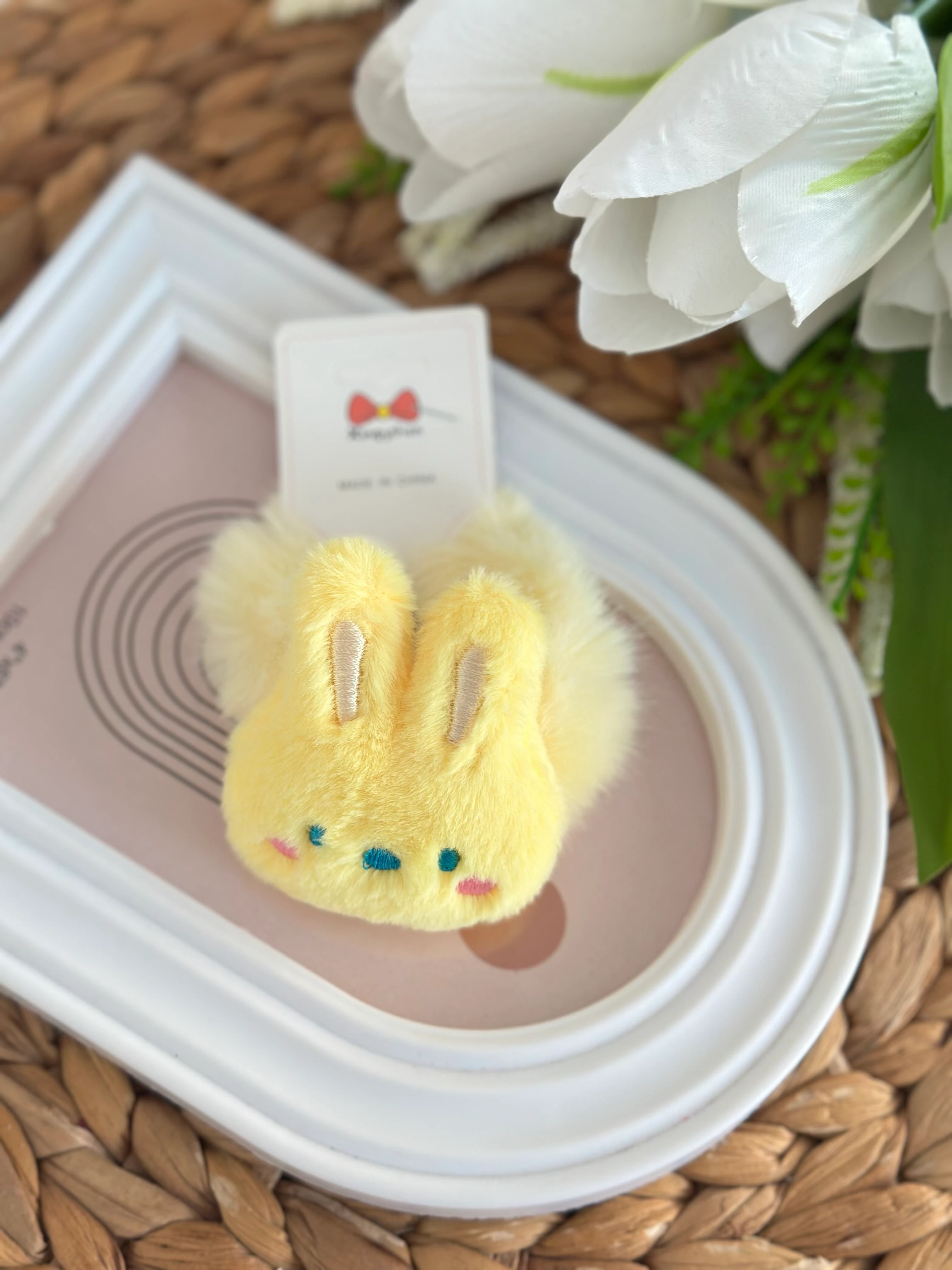 Sarı Tavşancık Peluş Lastik Toka