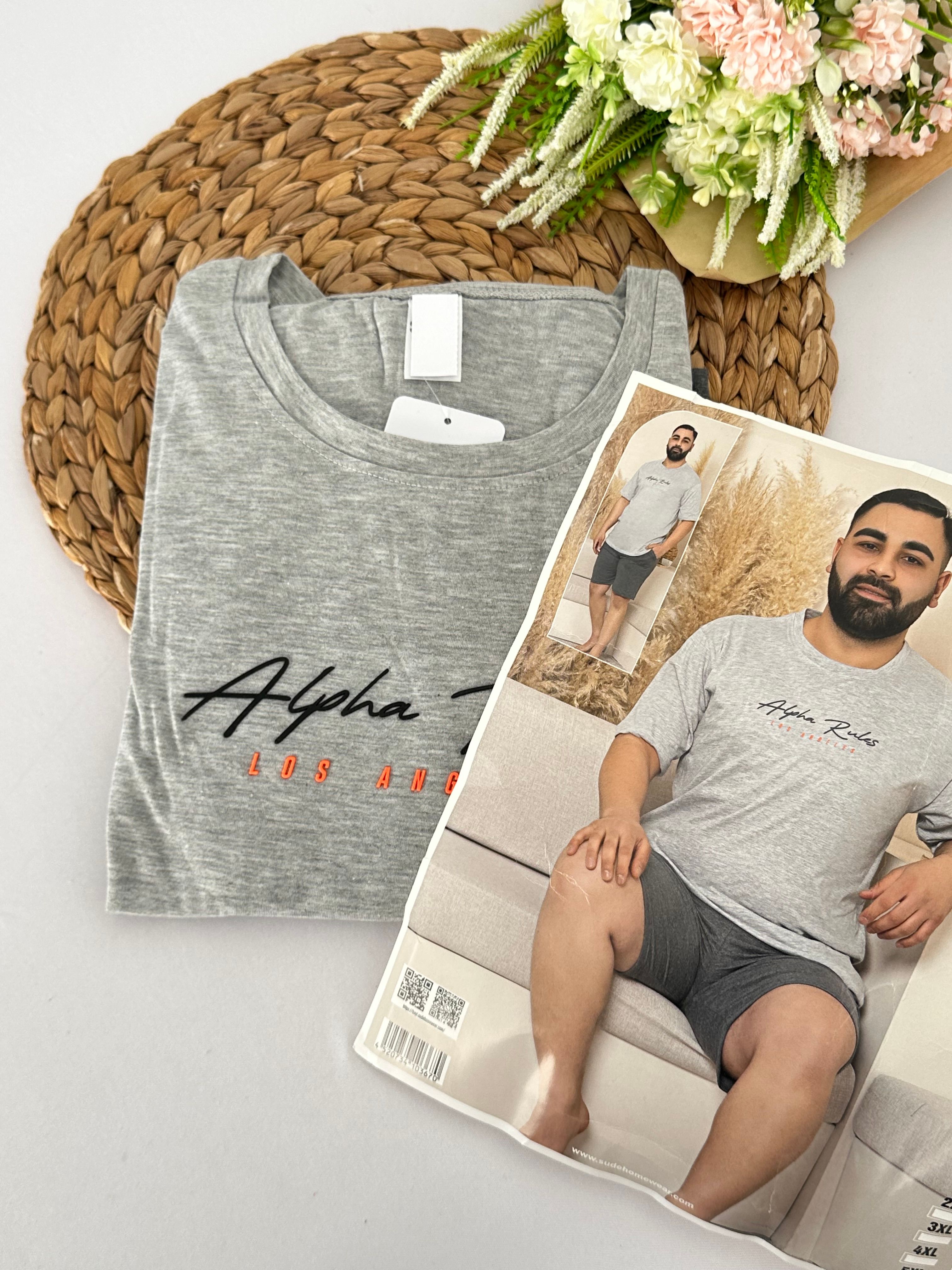 Gri Alpha Rules Erkek Pijama Takımı