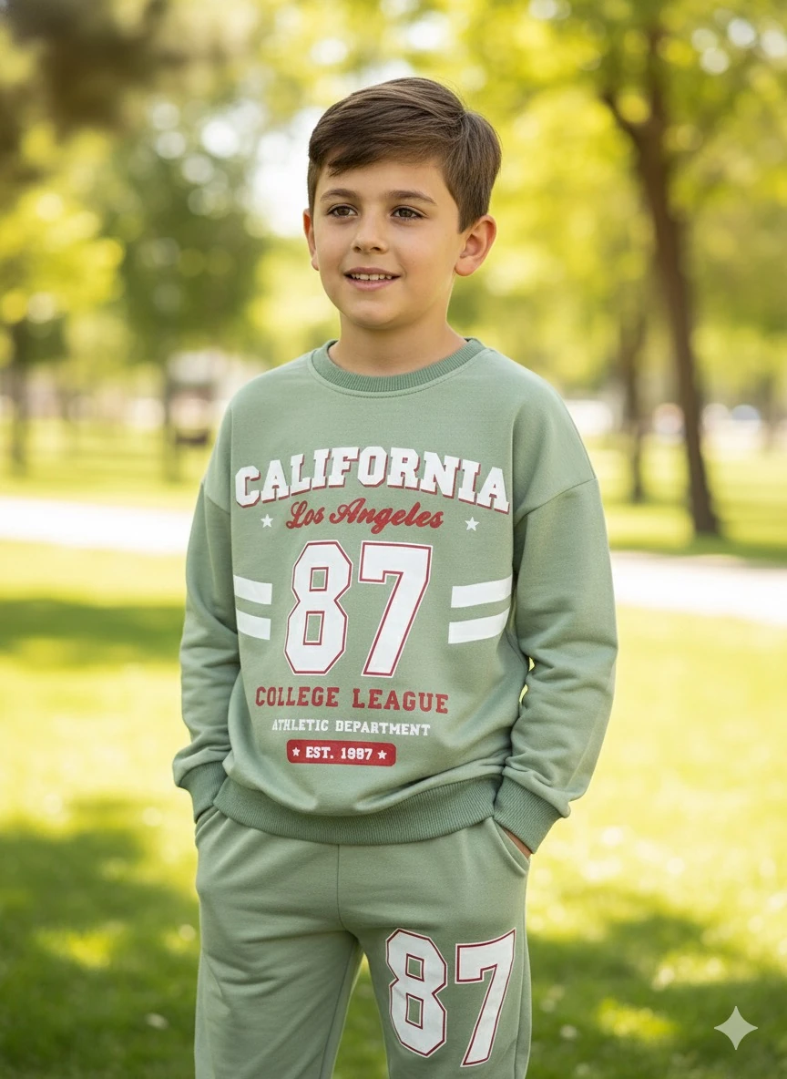 Erkek Çocuk Yeşil California Takım