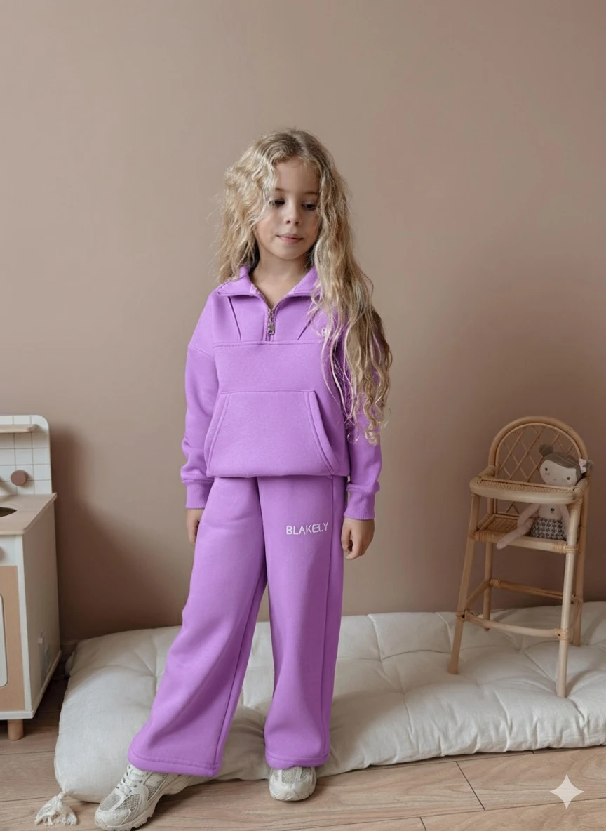 Kız Çocuk Mor Blakely Alt-Üst Takım