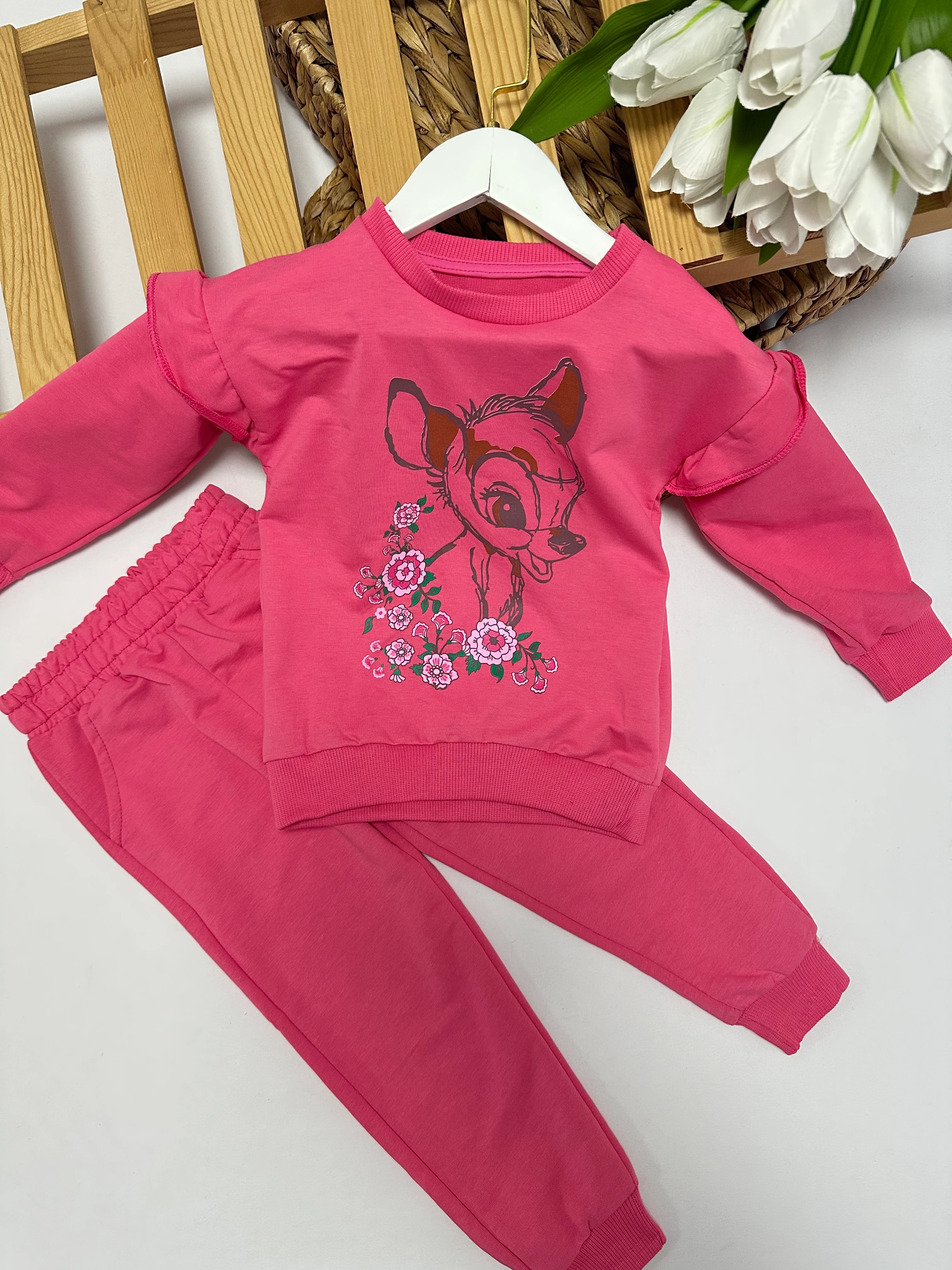 Kız Çocuk Fuşya  Bambi Takım 