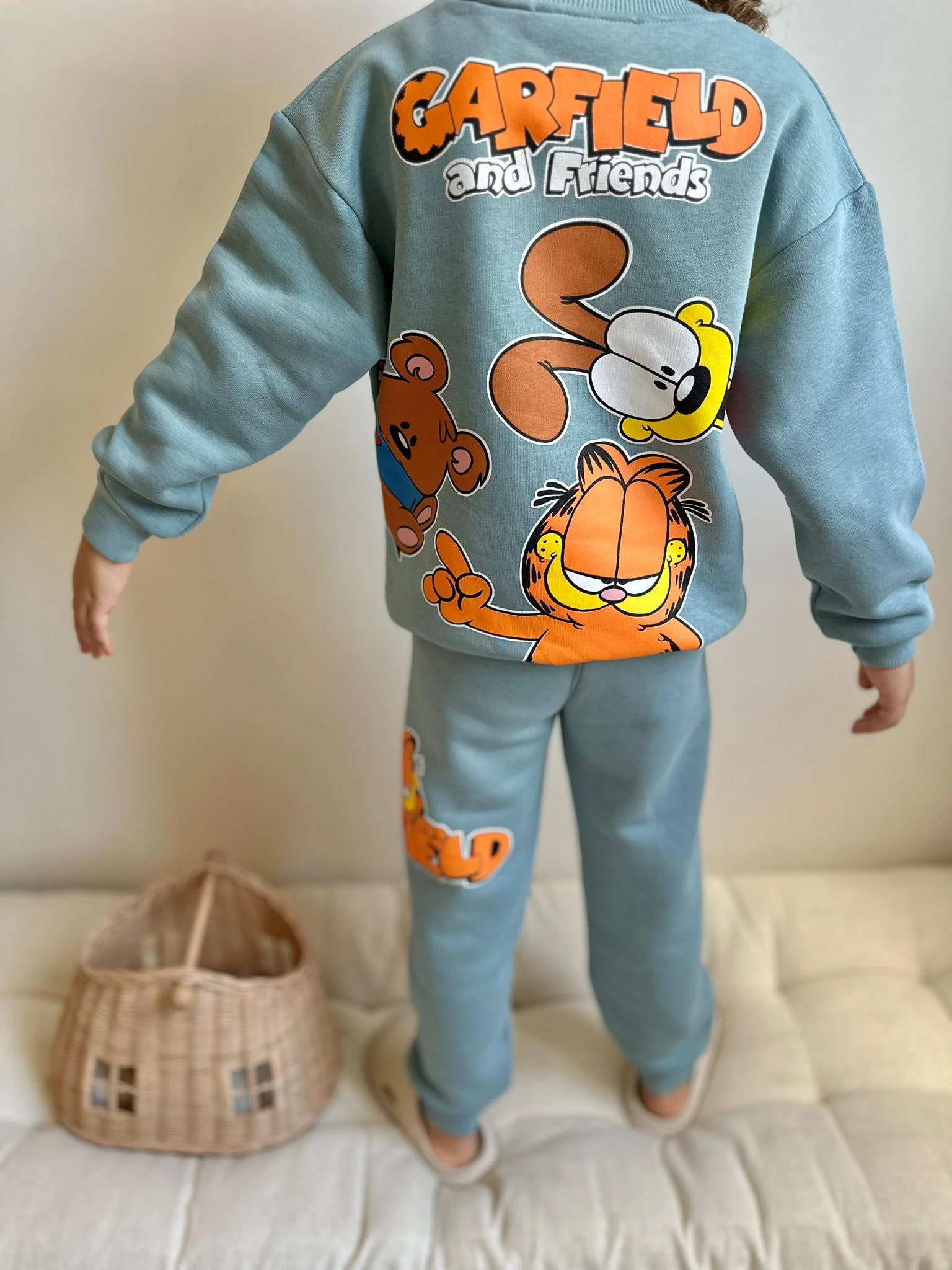 Erkek Çocuk Yeşil Garfield Takım