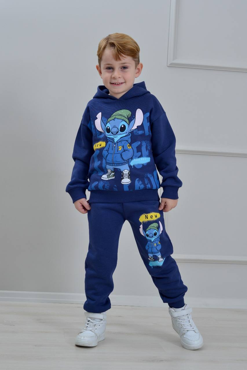 Erkek Çocuk Stitch  Lacivert Takım