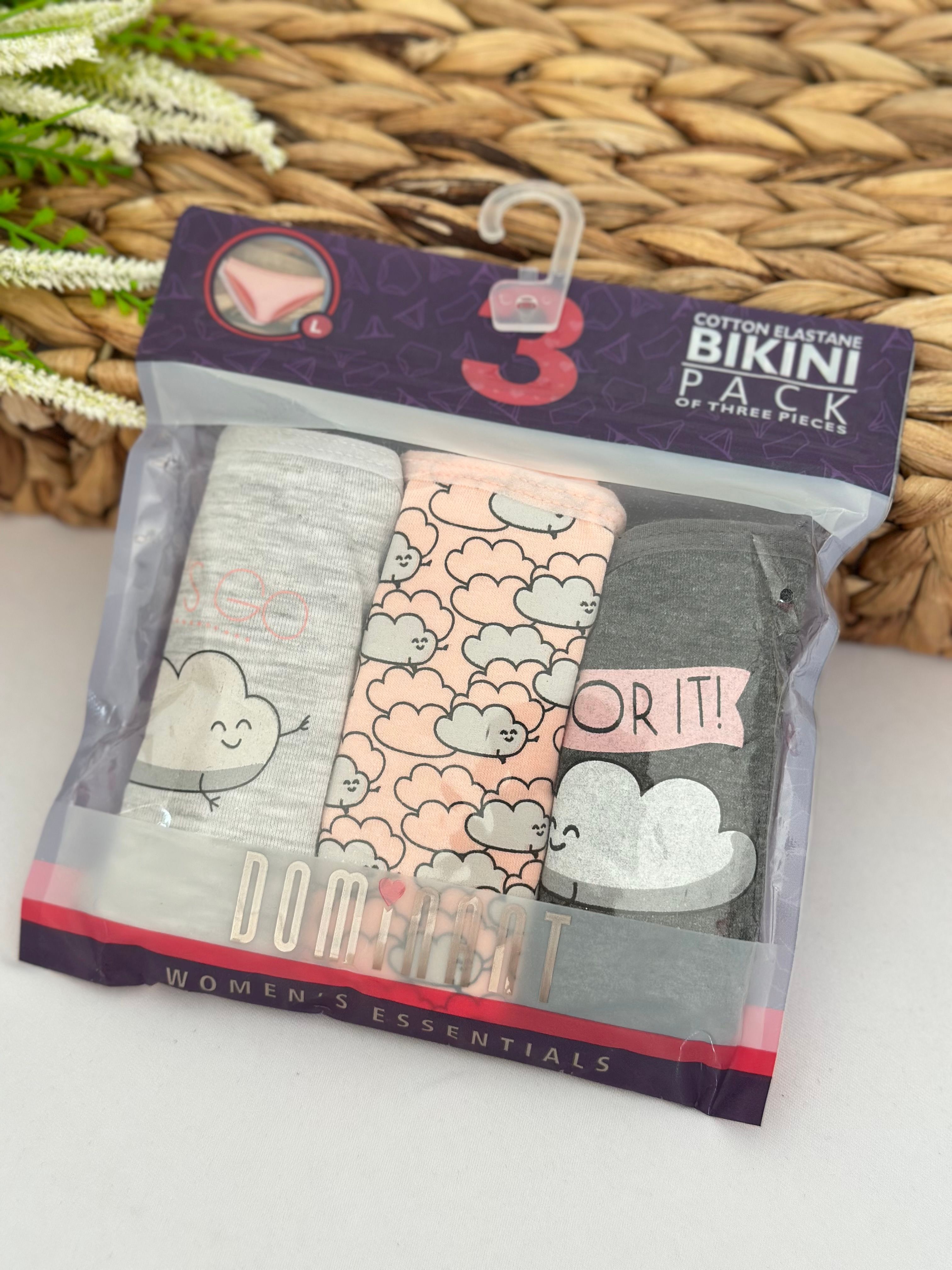 Bulut Desenli 3’lü Kadın Külot Set