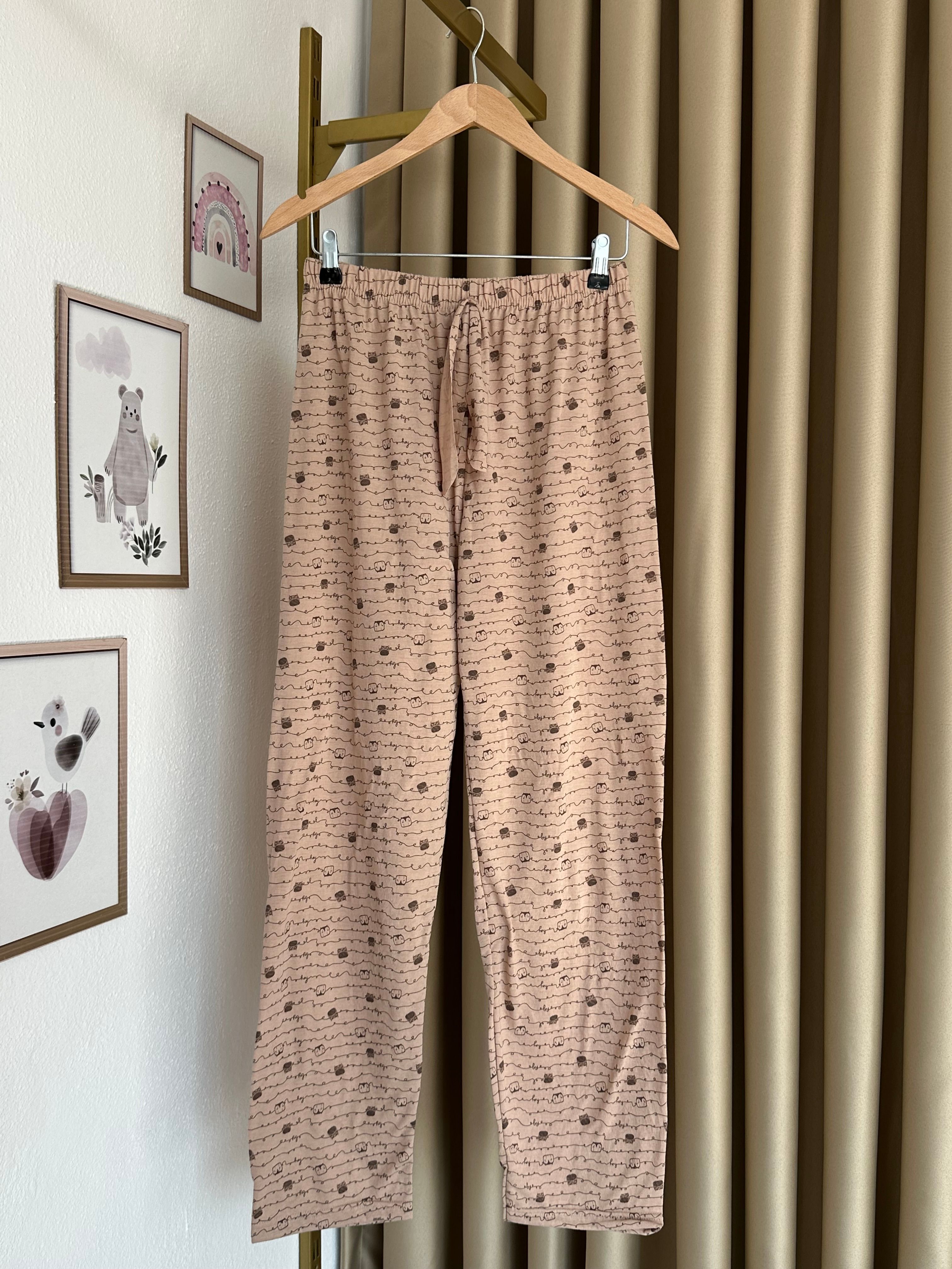 Baykuş Desenli Kadın Pijama Altı