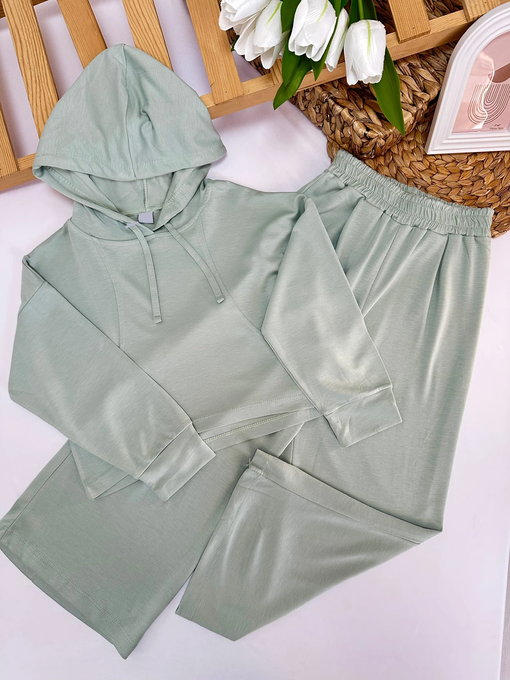 Kız Çocuk Yeşil Oysho Kapüşonlu Takım