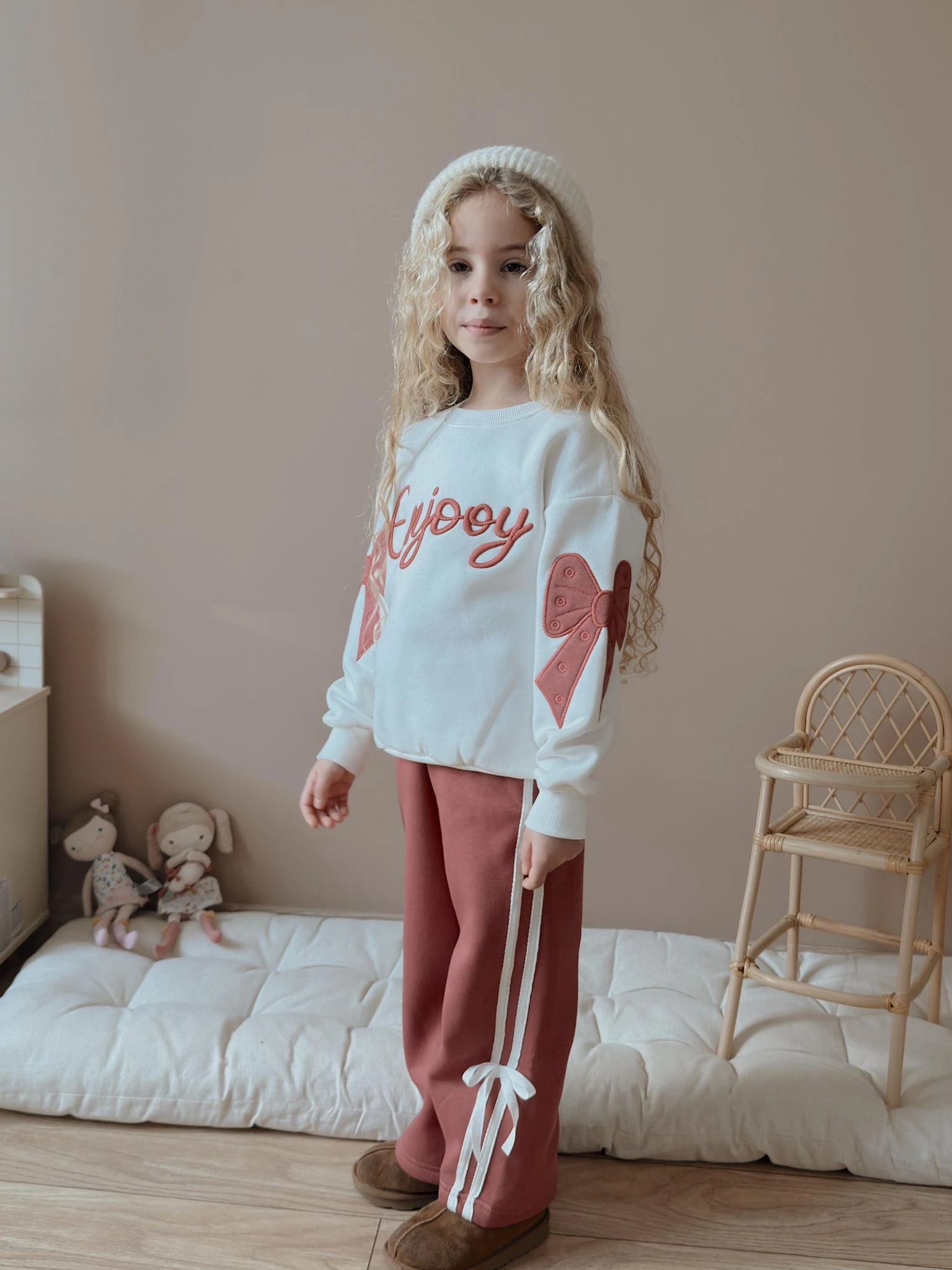 Kız Çocuk Mercan Enjoy Fiyonklu 2’li Takım