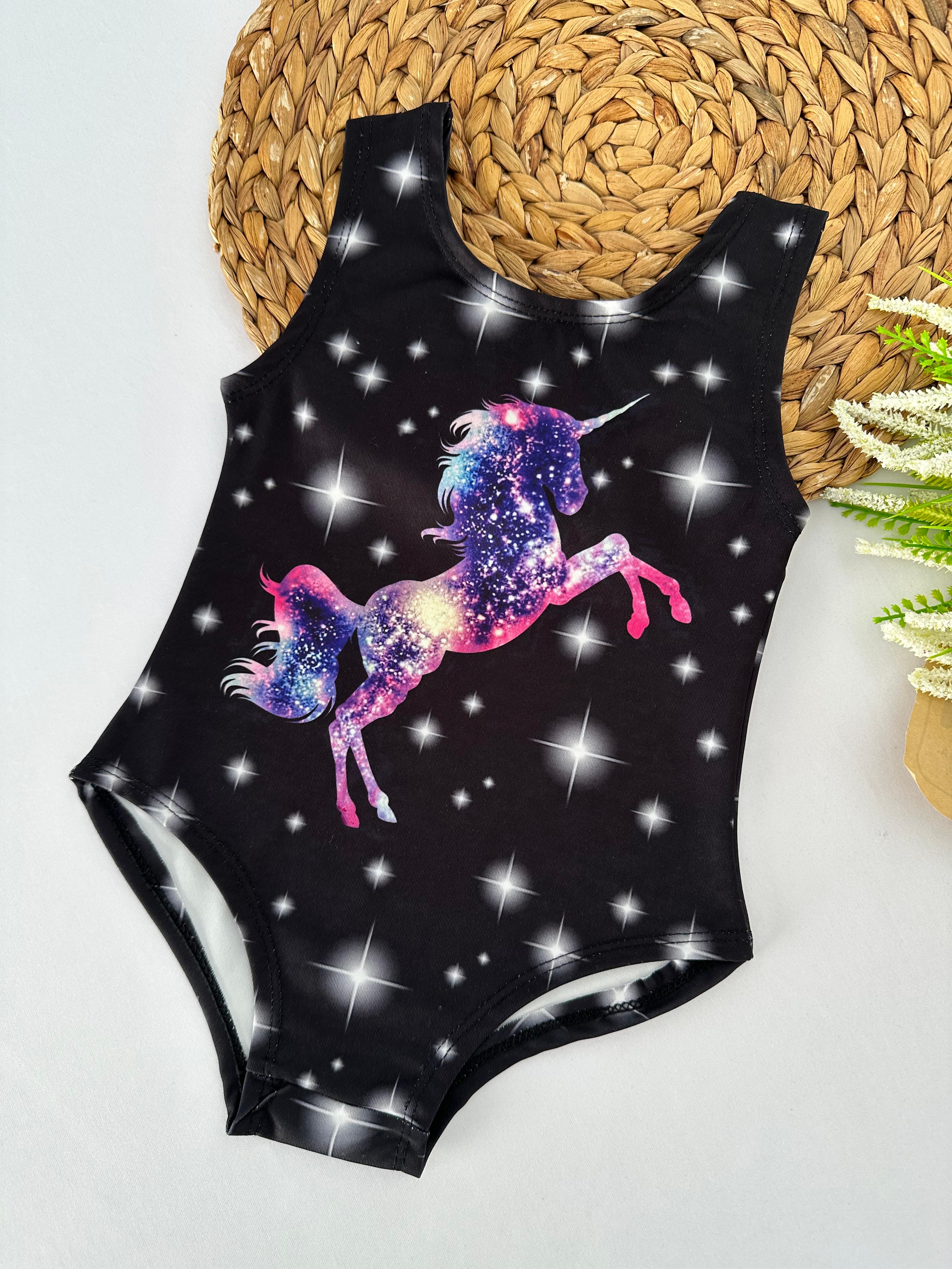 Kız Çocuk Siyah Unicorn Mayo