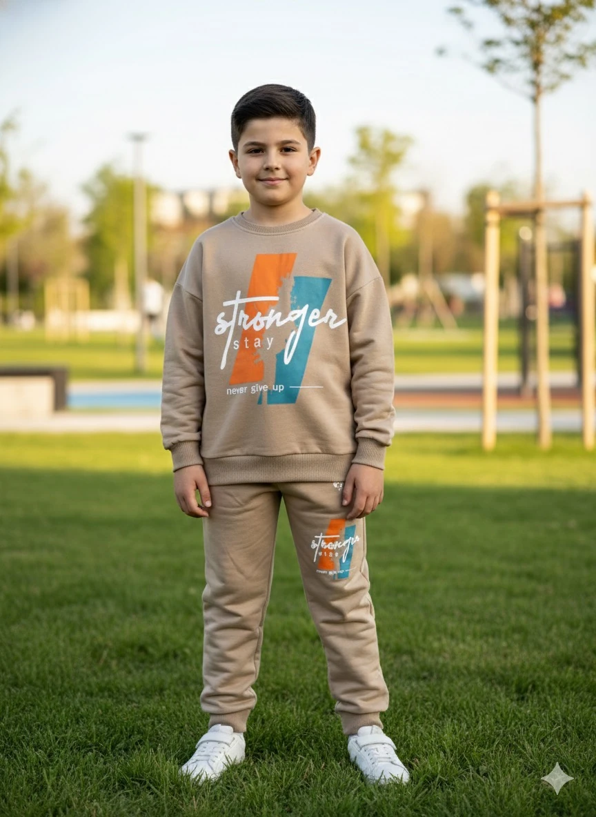 Erkek Çocuk Kahve Stranger Takım